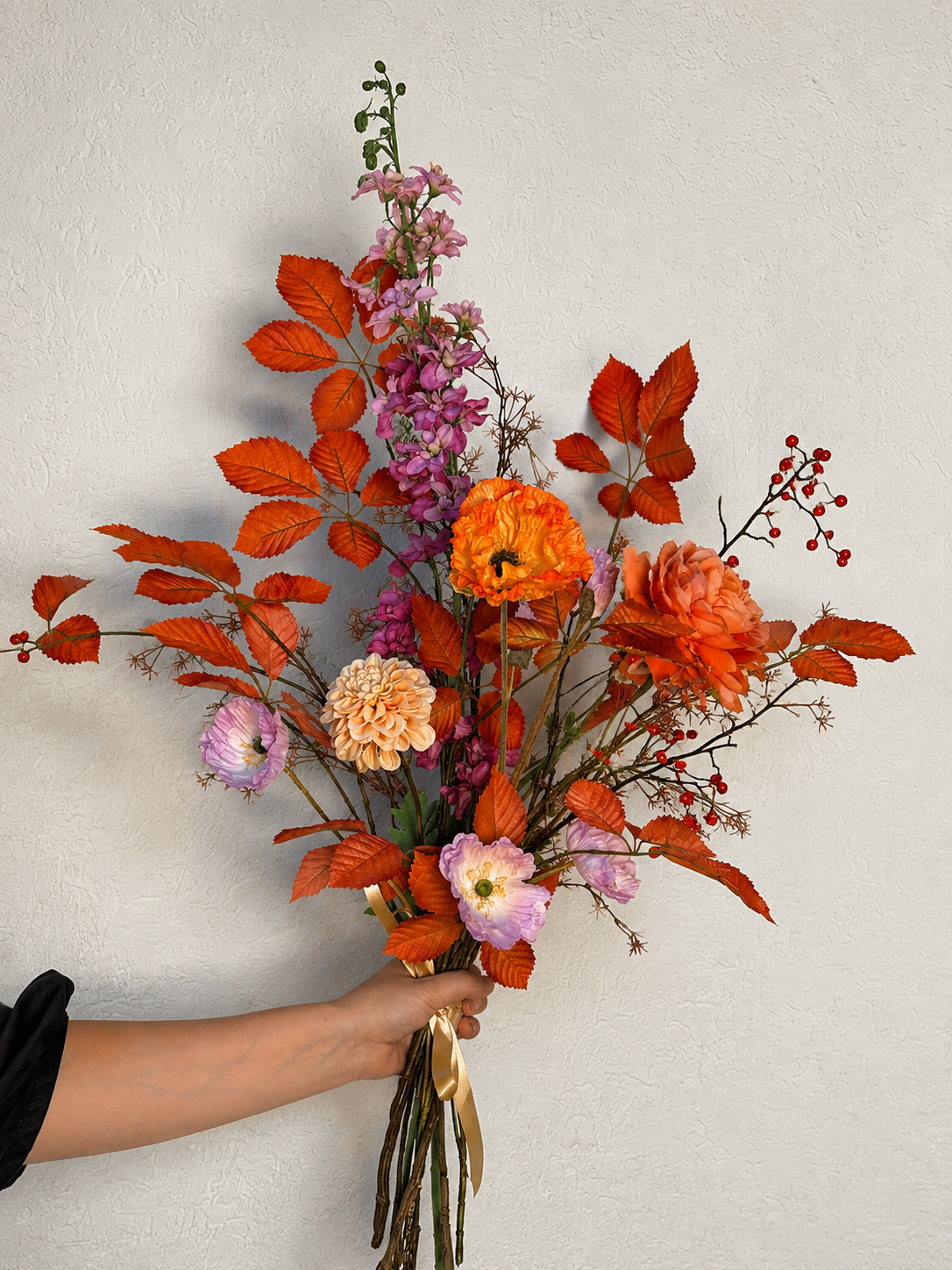 Bouquet de soie - brume violette