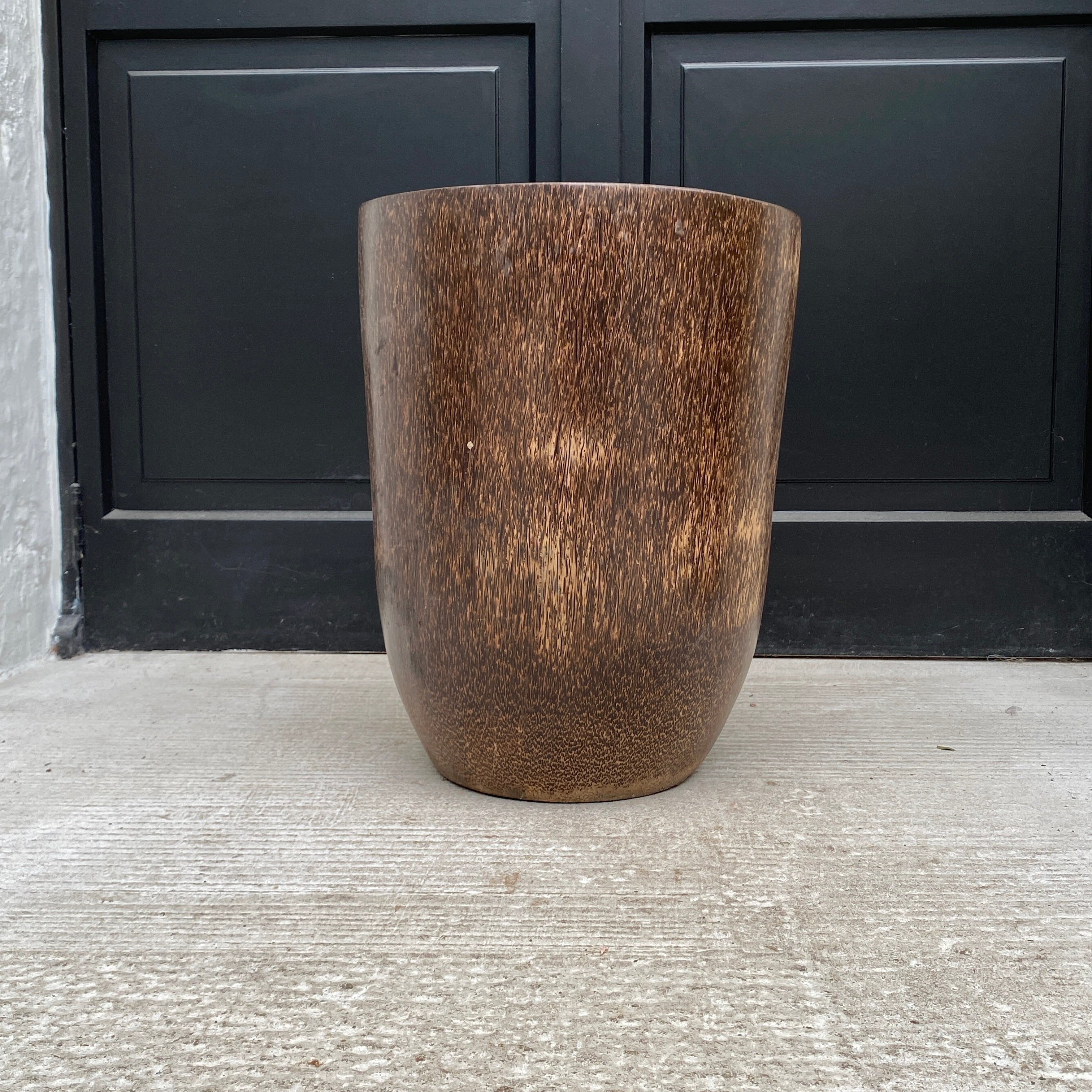 Magazijn Breit palmboompot bruin