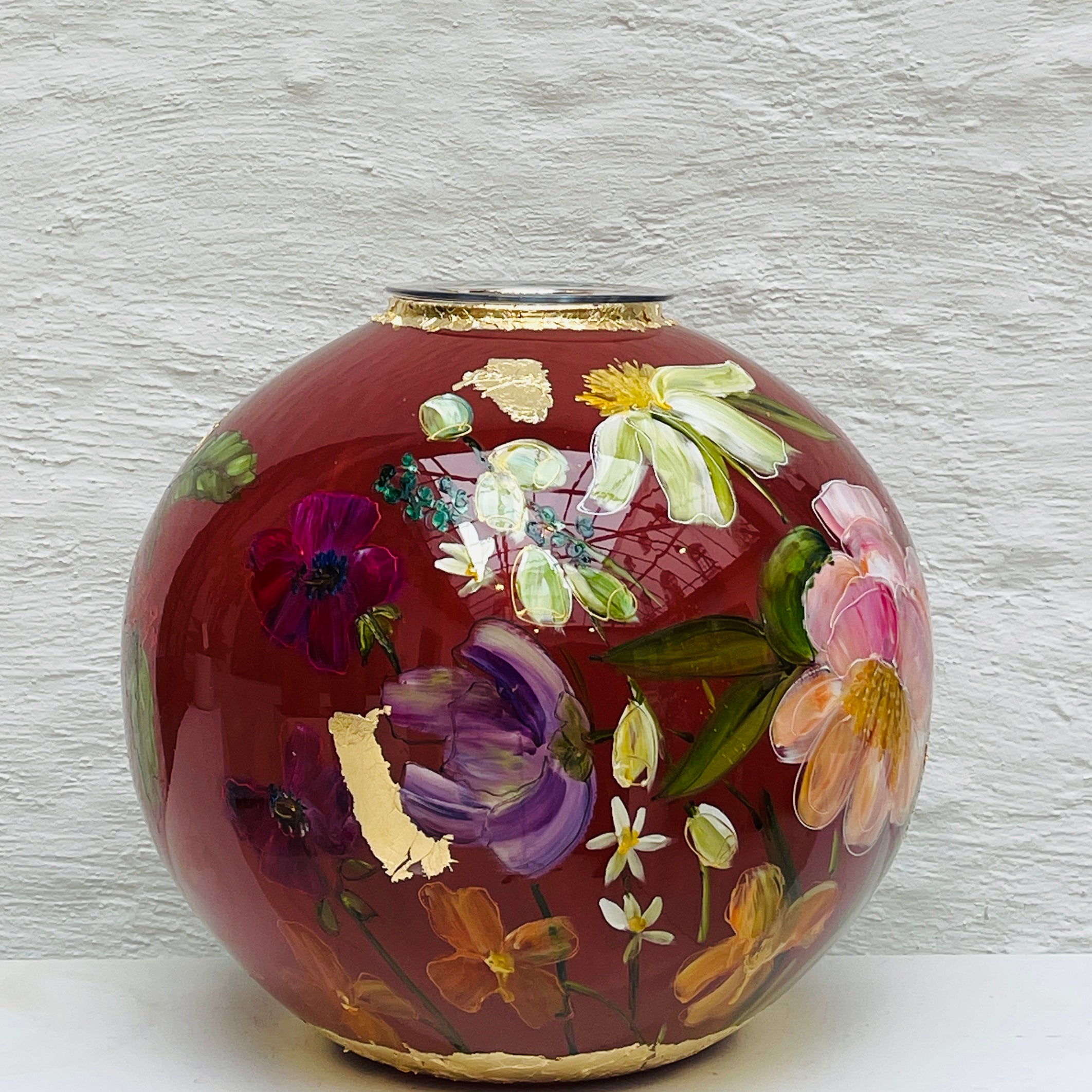 Doortje IJpelaar vase en verre peinte à la main ÉDITION LIMITÉE "Romantic Red" DE BORGHT EXCLUSIVE (copie) (copie)
