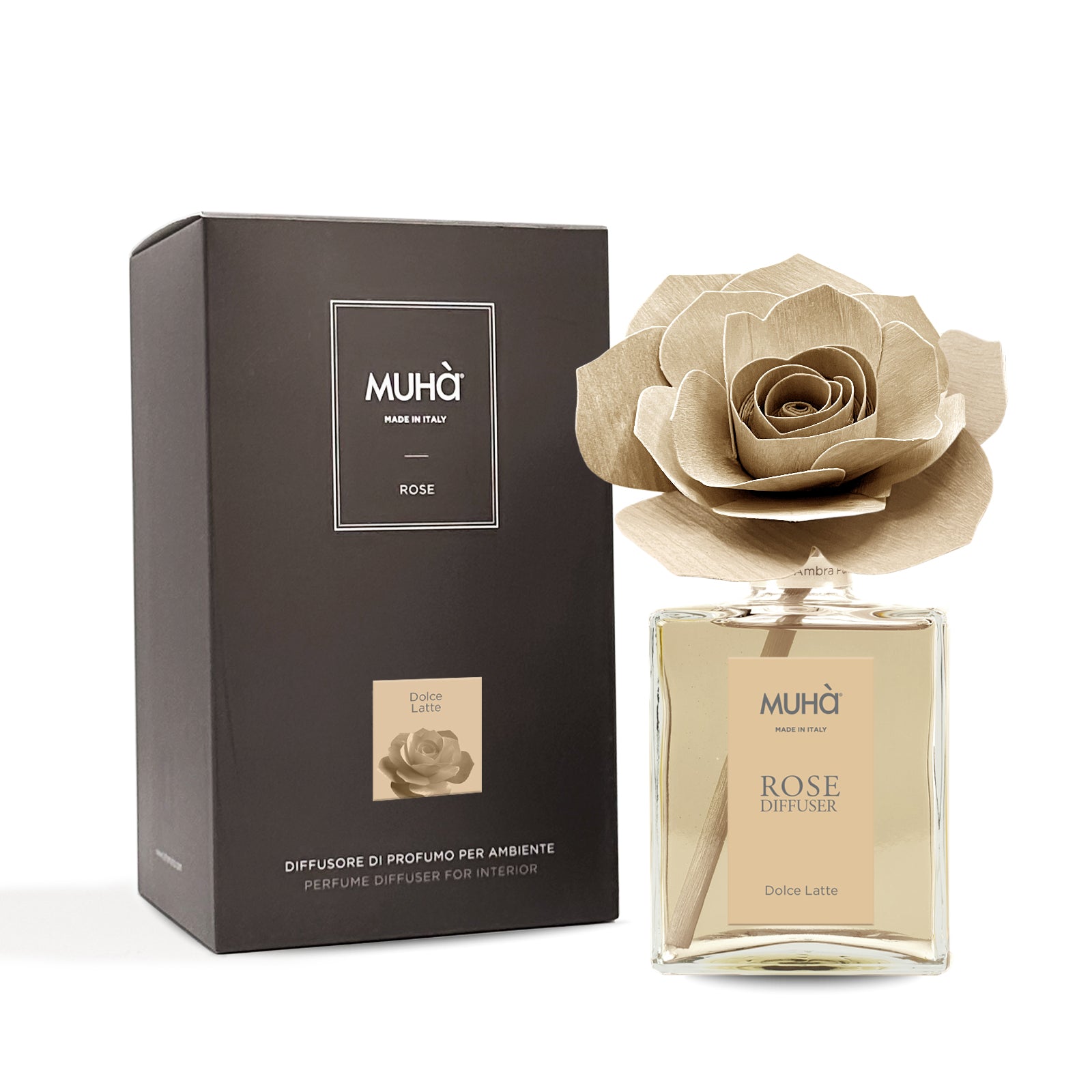 Muhà geurdiffuser ROSE Dolce Latte - 200ML