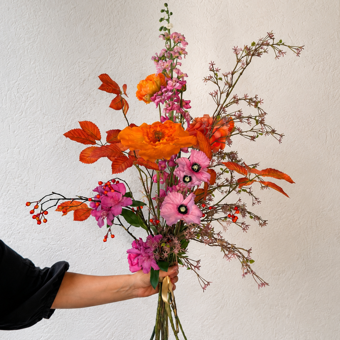 Bouquet de soie - brume violette