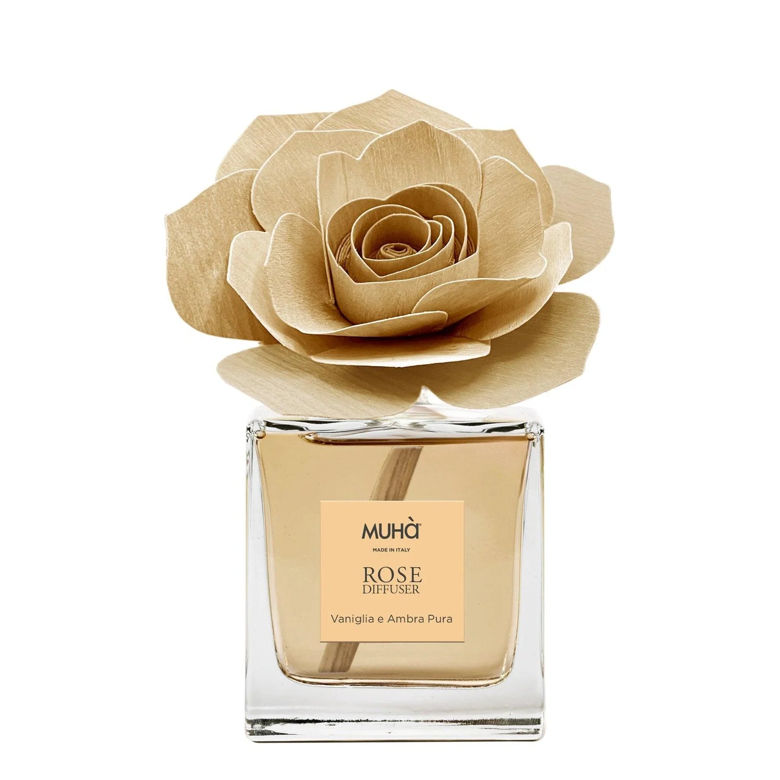 Muhà geurdiffuser ROSE Vaniglia e Ambra Pura