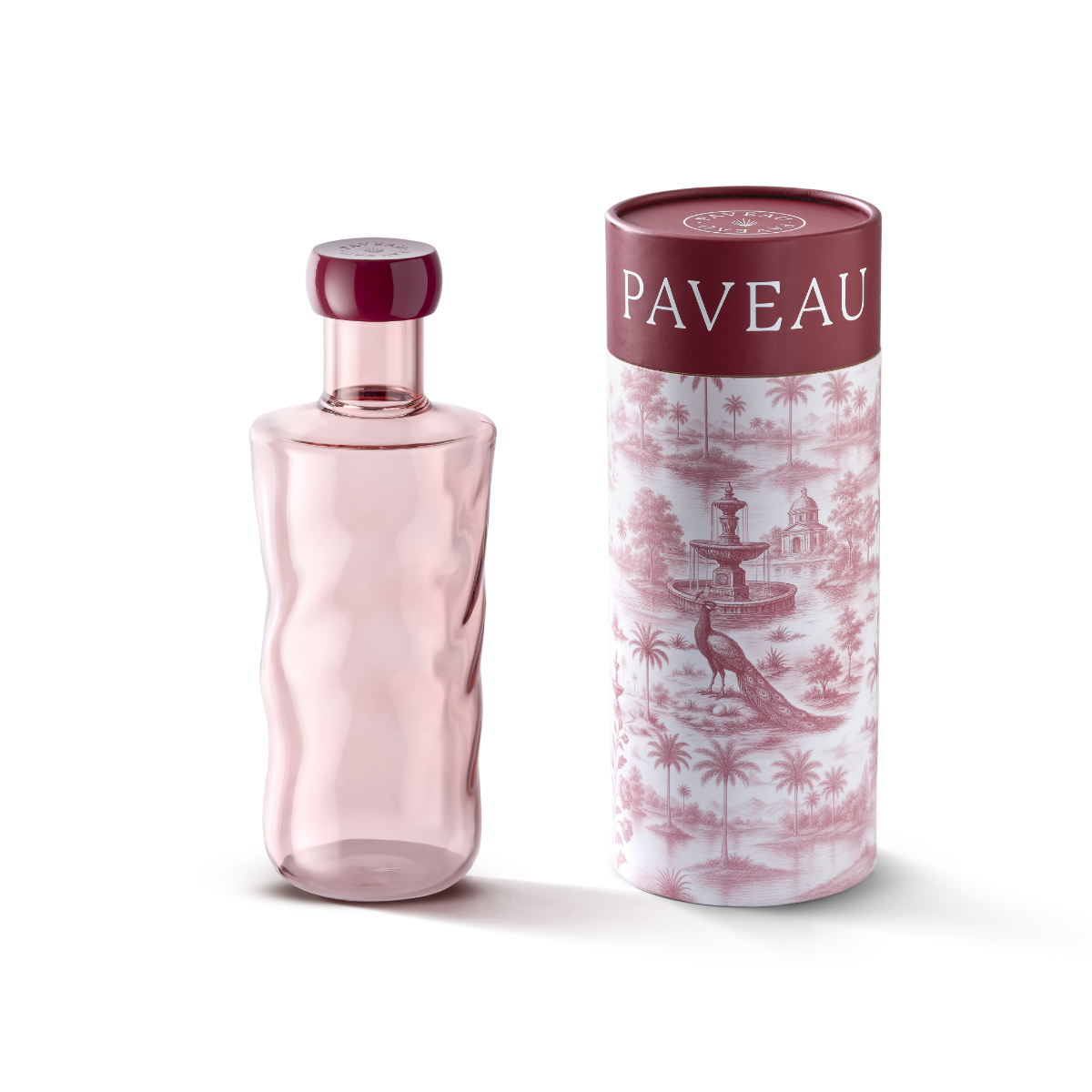 Paveau Kleurrijke Swirl waterfles Medium - Silt (Bordeaux)