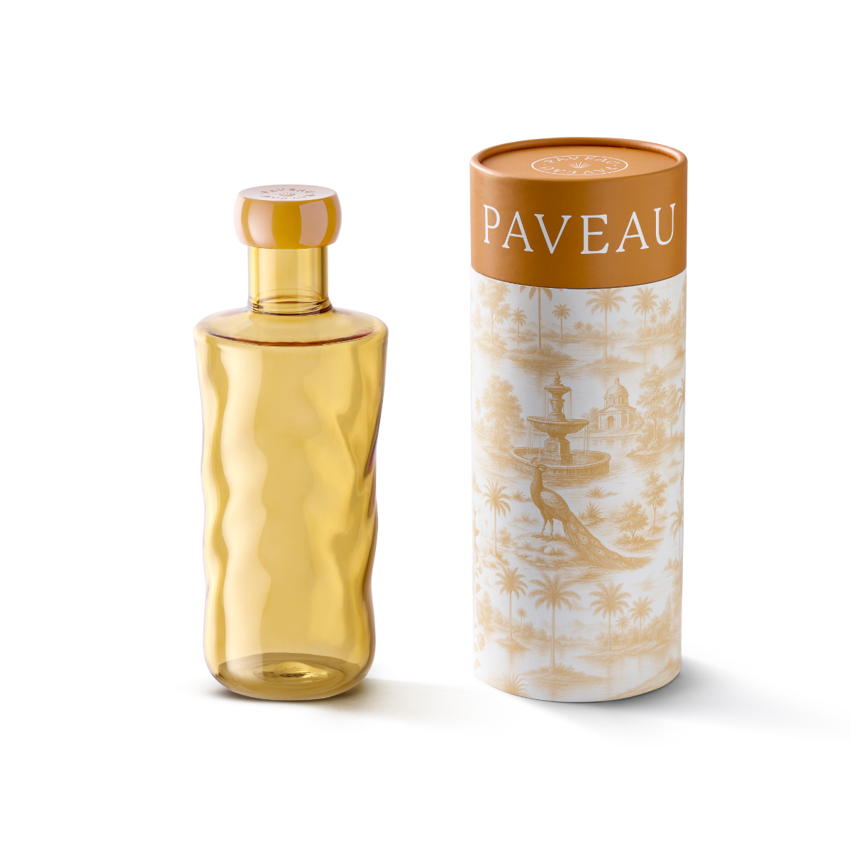 Paveau Kleurrijke Swirl waterfles Medium - Dune (Oker)