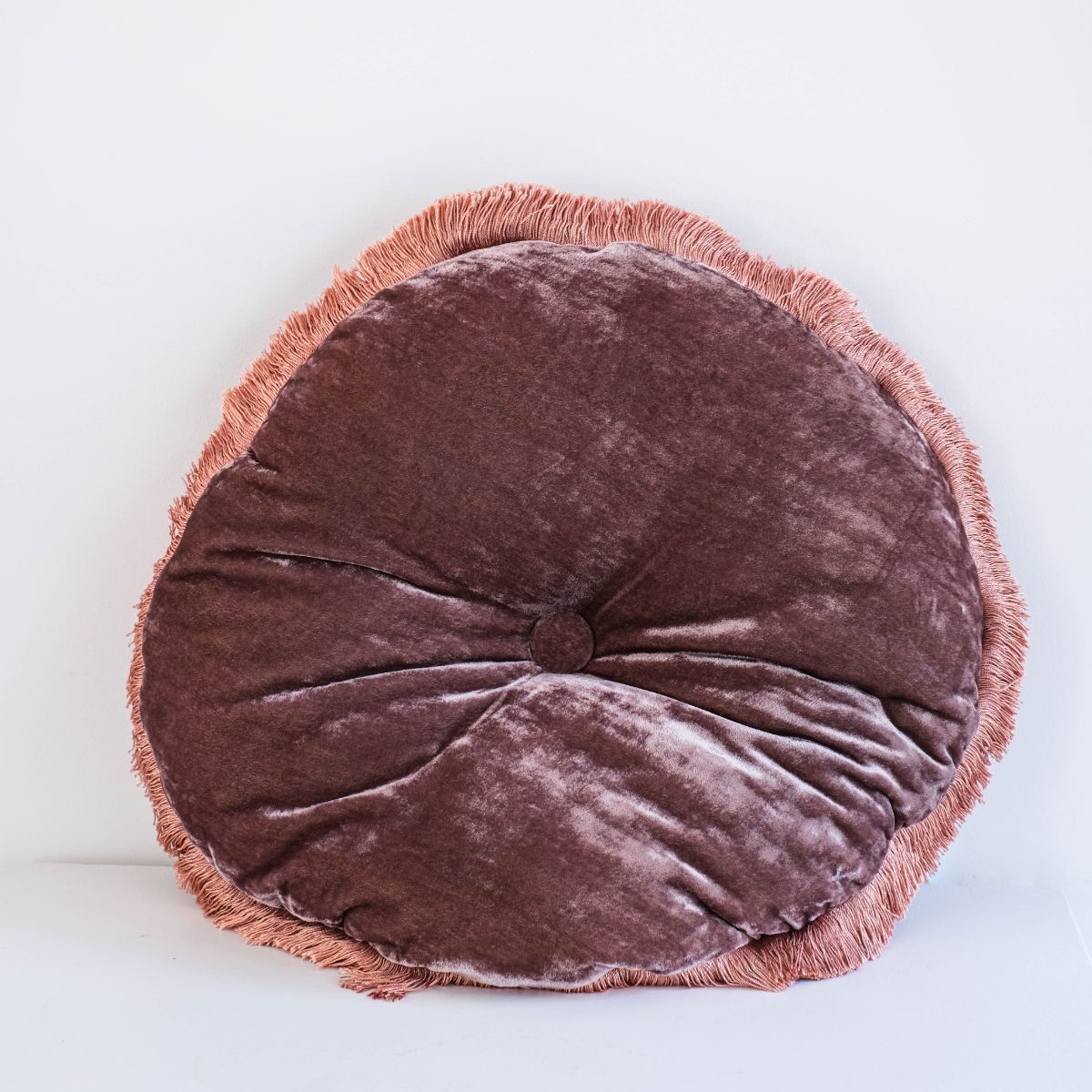 Coussin Anke Drechsel uni frangé