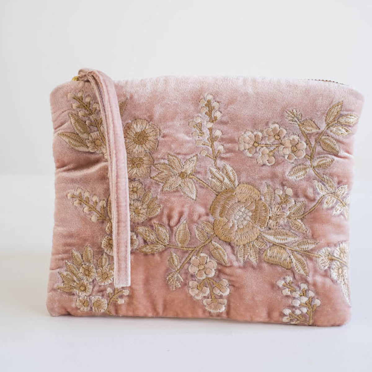 Anke Drechsel Pochette zippée brodée main