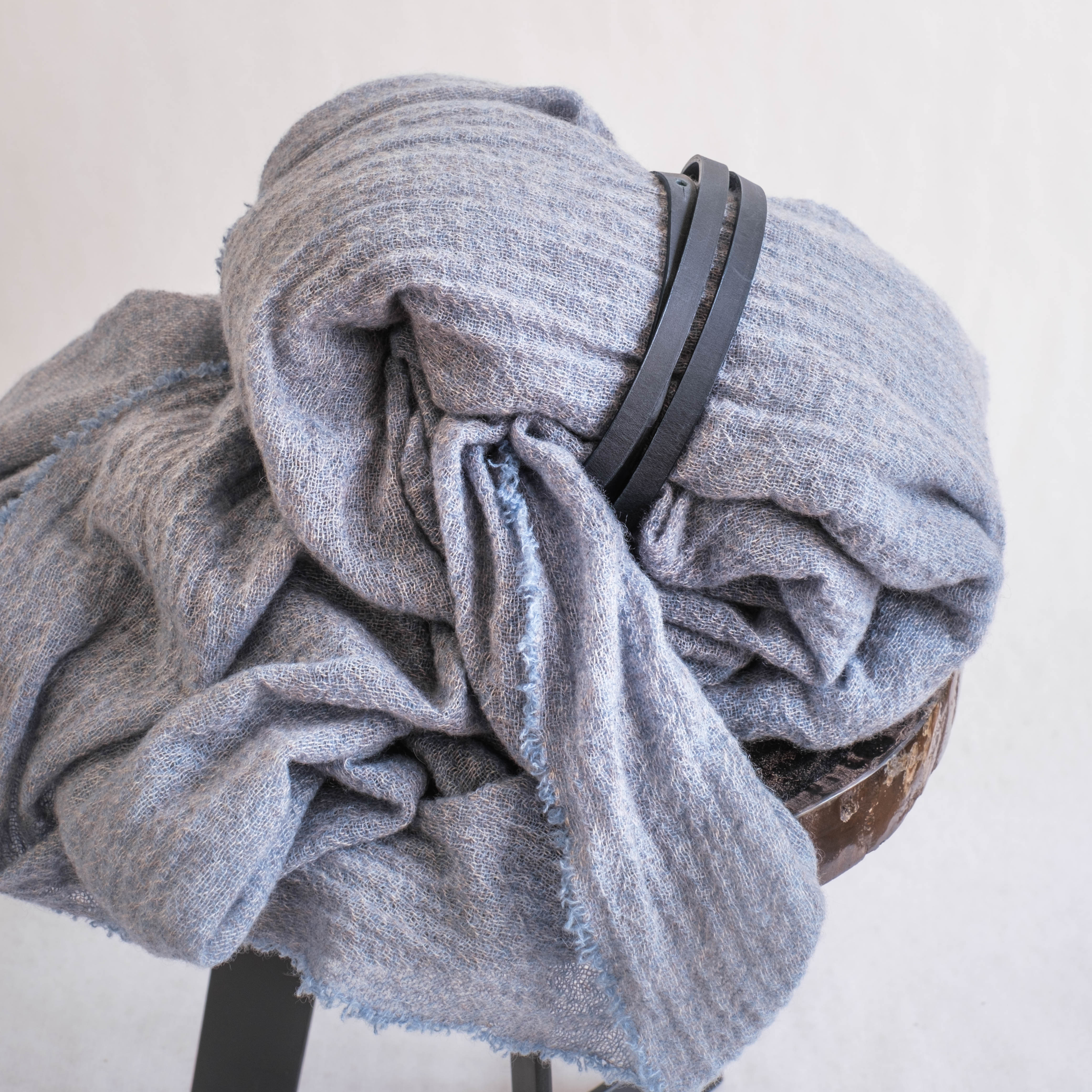 Oyuna plaid ESRA Finely Kasjmier blauw