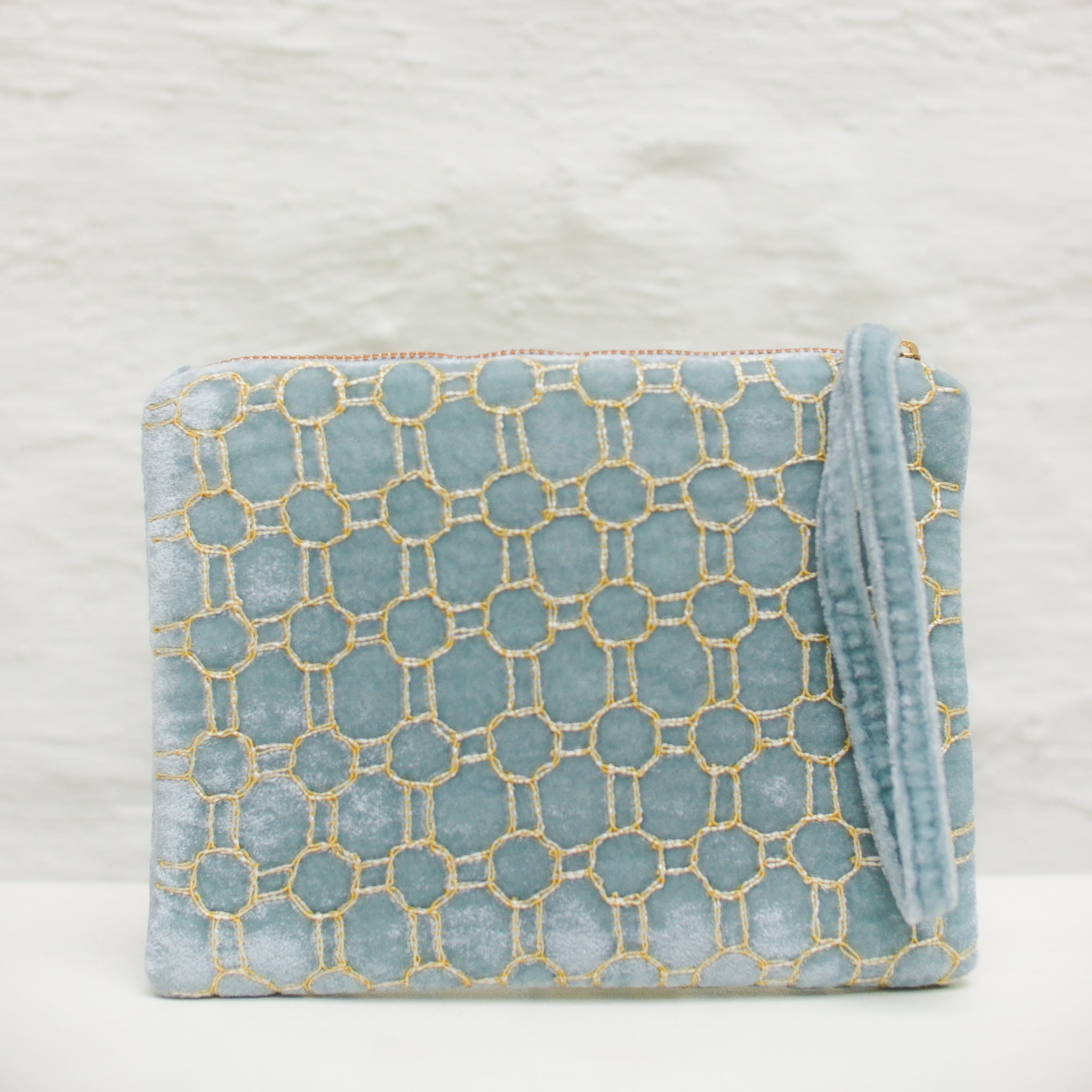 Anke Drechsel Pochette zippée brodée main