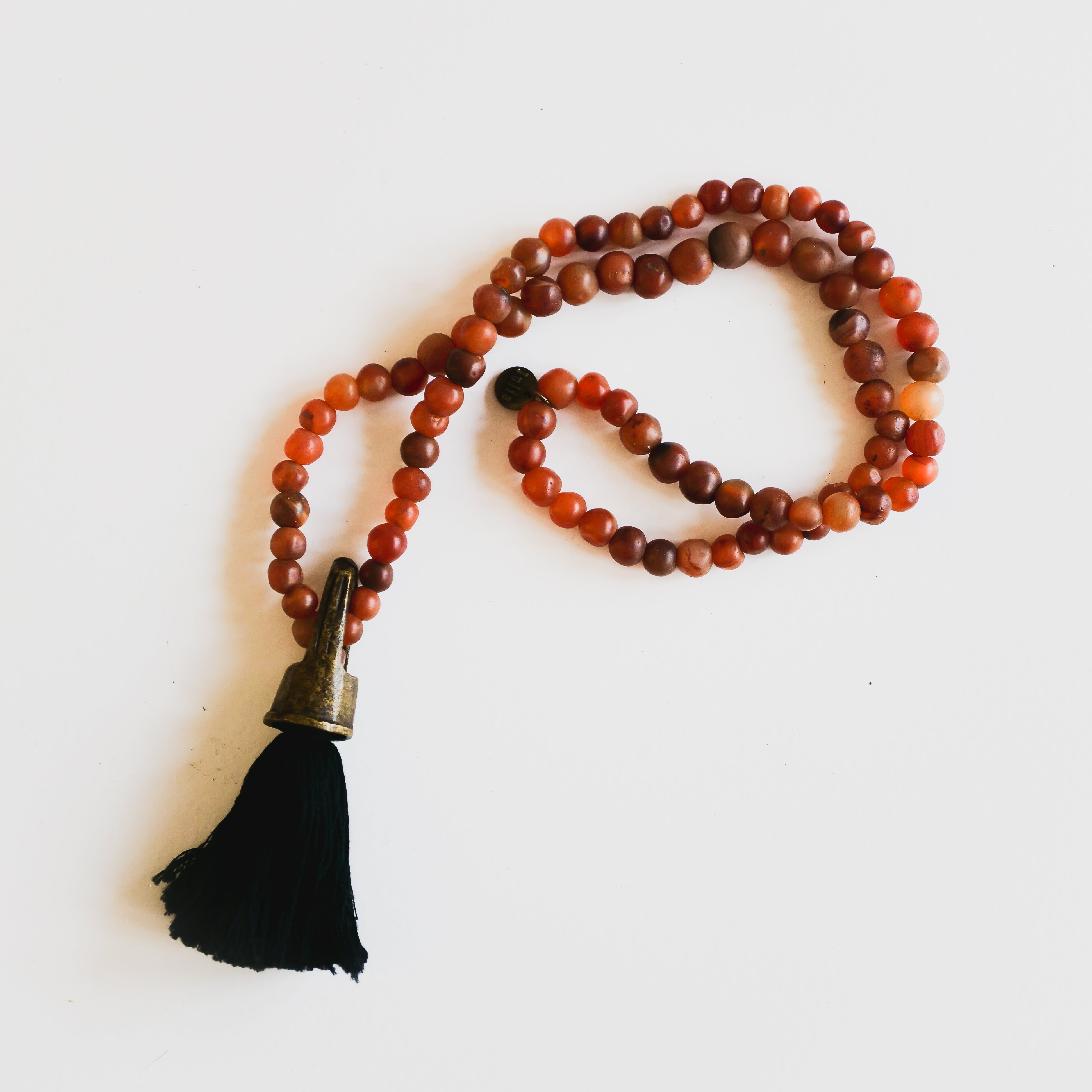 Studio Julia Atlas - African Amber & Silk Tassel - Necklace
