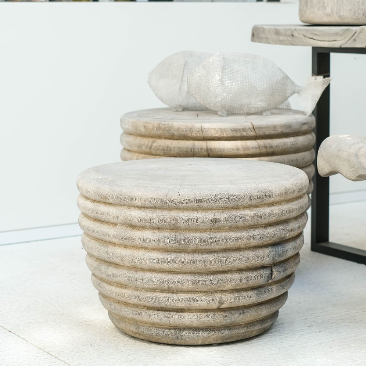 Table basse "alvéole" Breit en suar gris