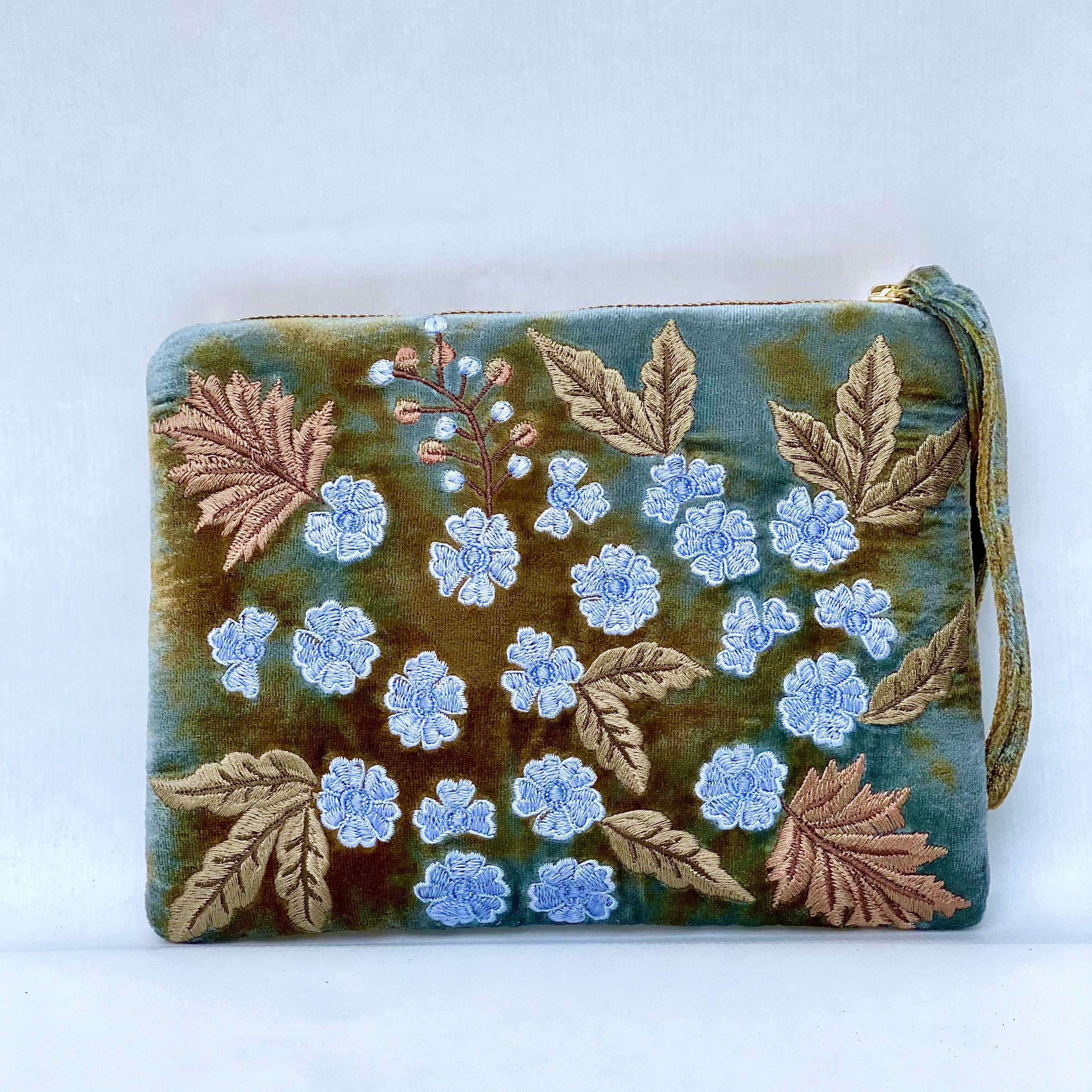 Anke Drechsel Pochette zippée brodée main