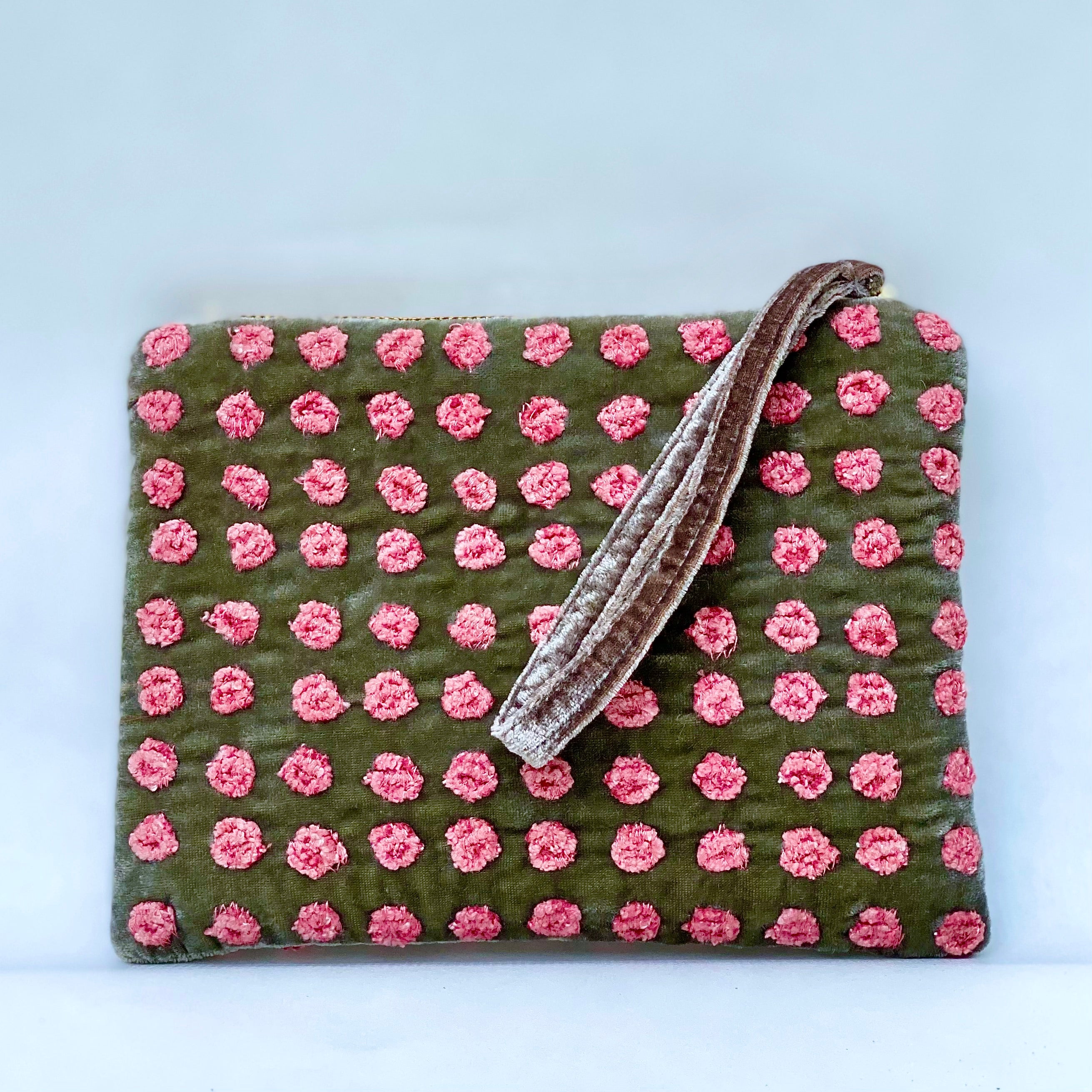 Anke Drechsel Pochette zippée brodée main