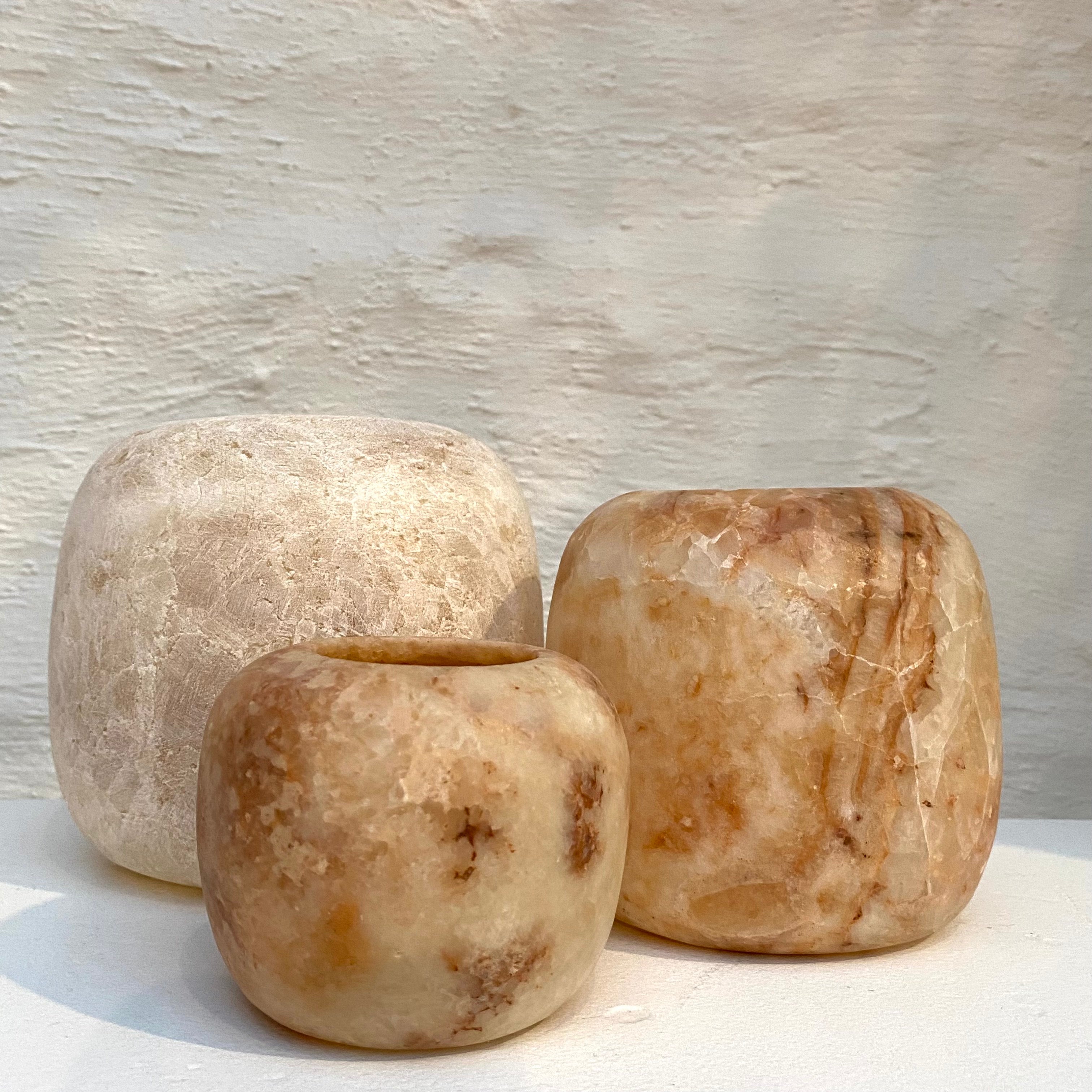 Alabaster Theelichthouder Curra Small (10cm)