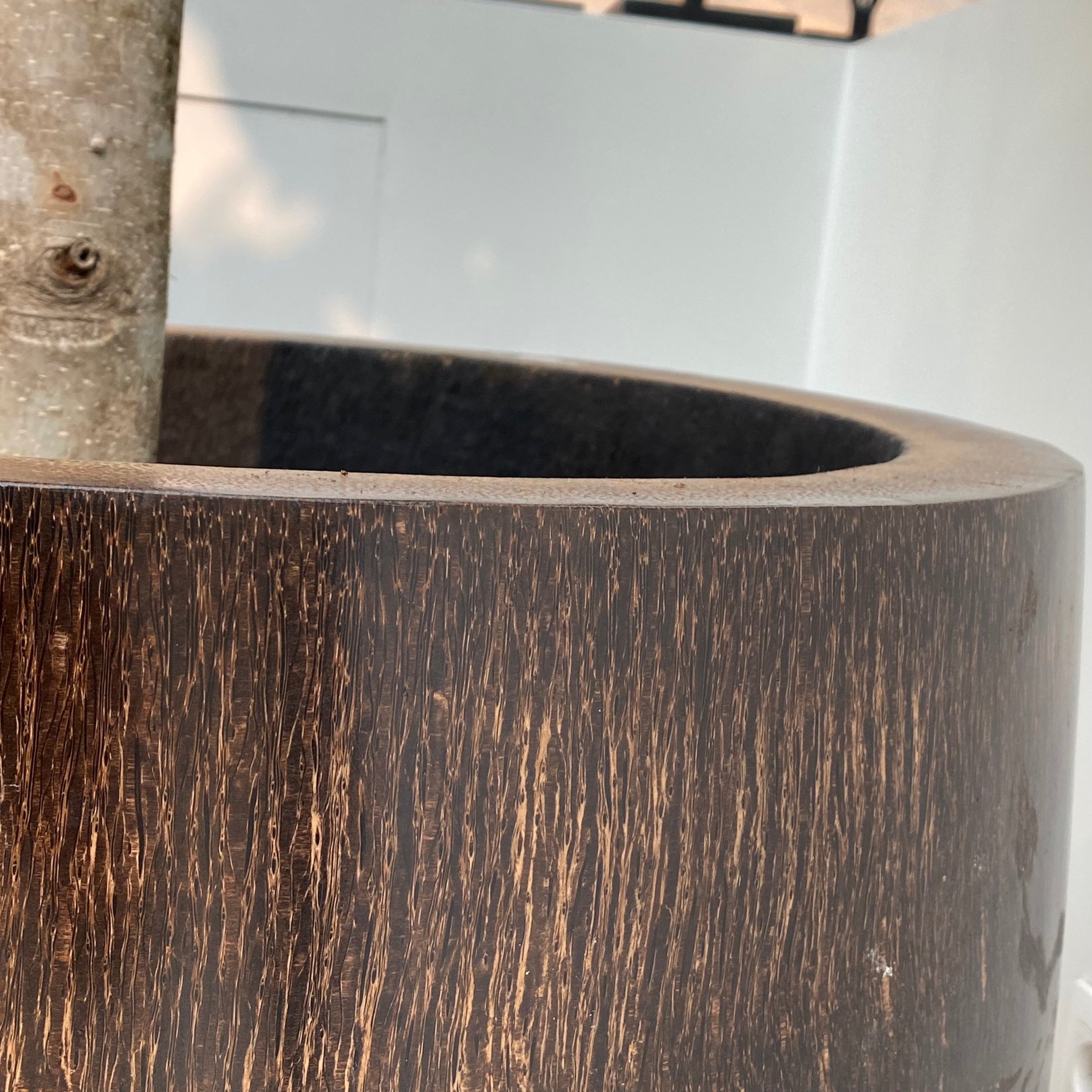 Magazijn Breit Palmboompot Bruin