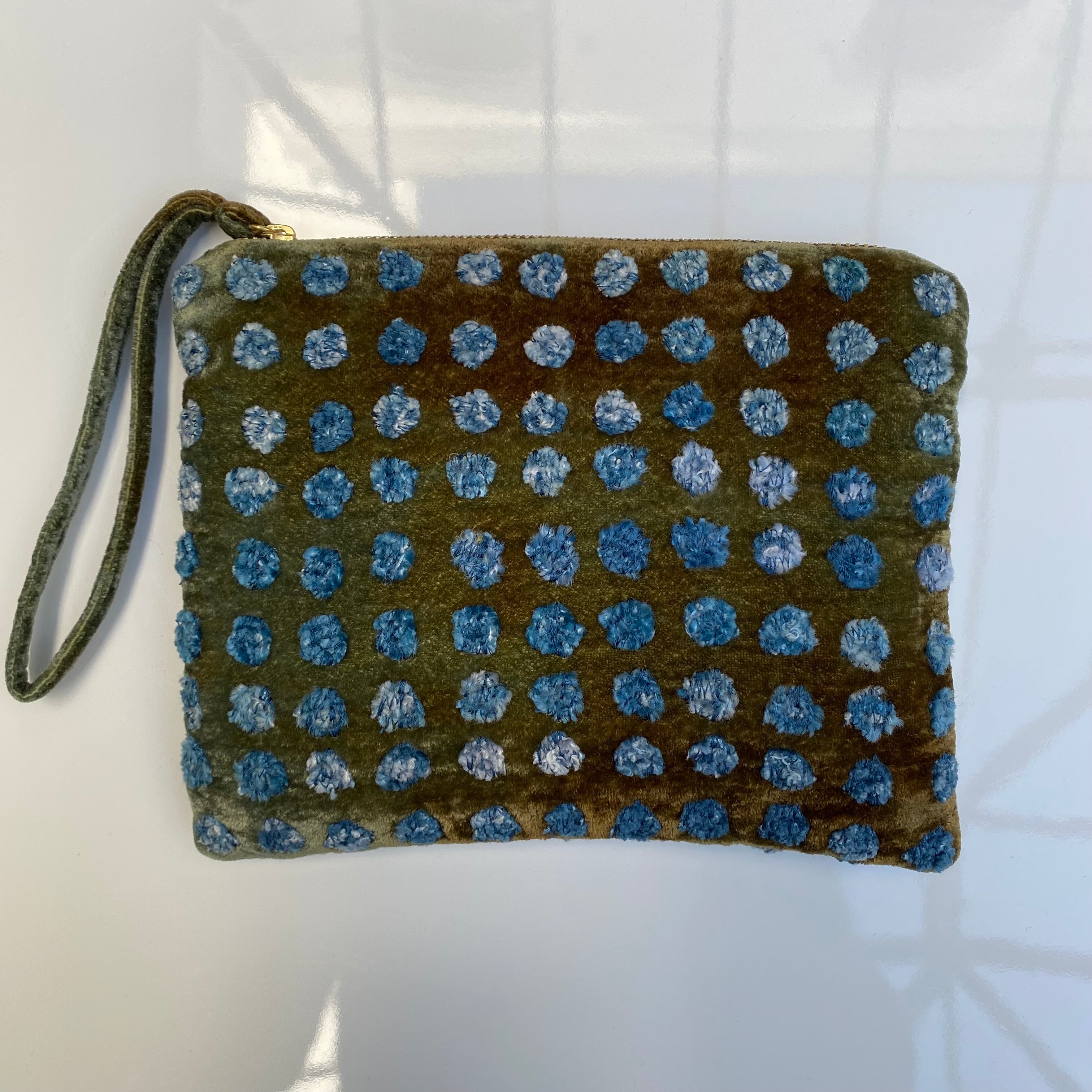 Anke Drechsel Pochette zippée brodée main