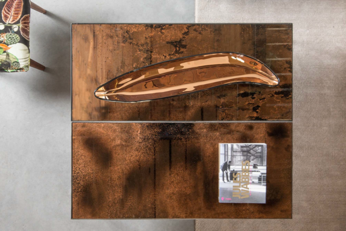 Regina medeiros glazen schaal Fava bronze