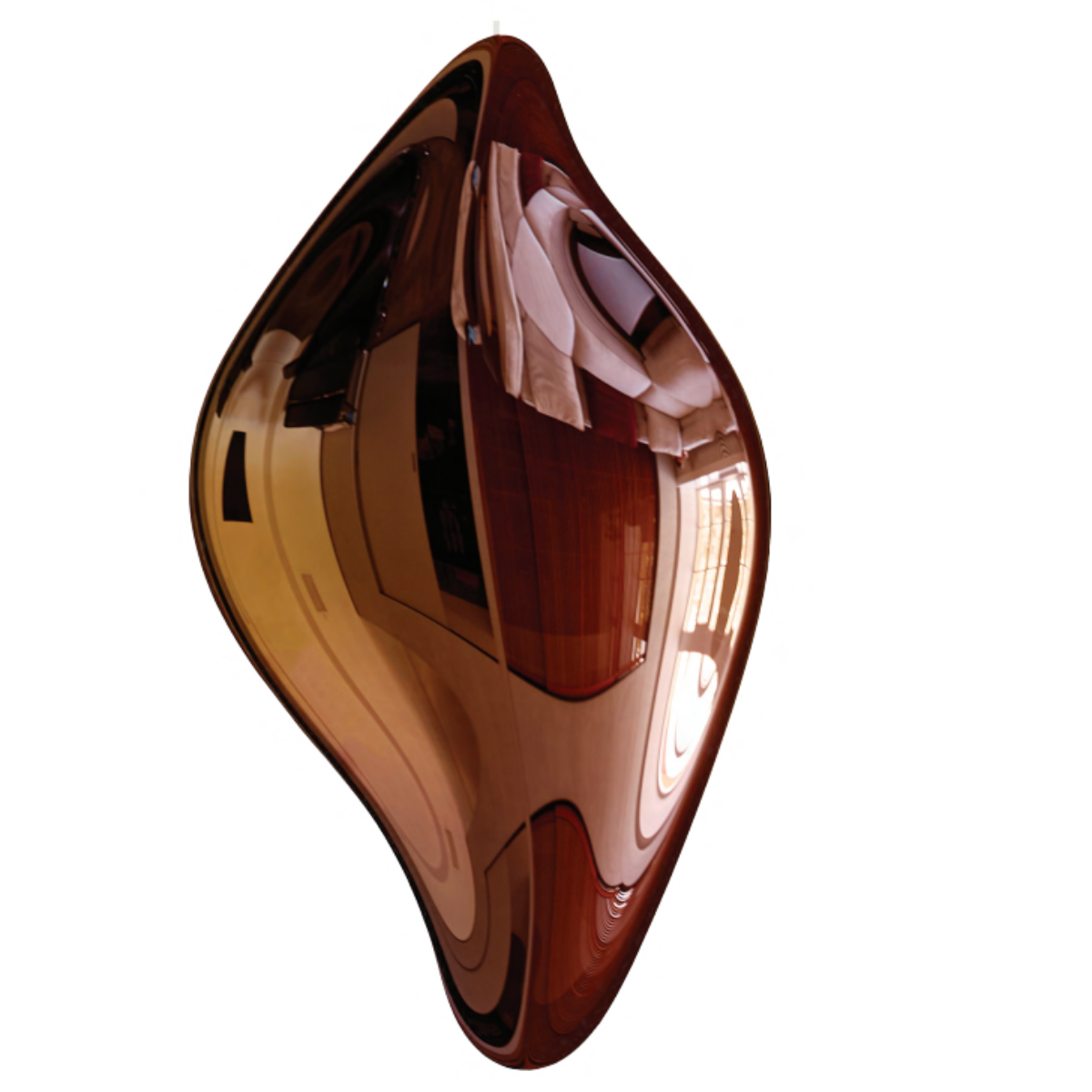Flow - objet décoratif en verre, titane