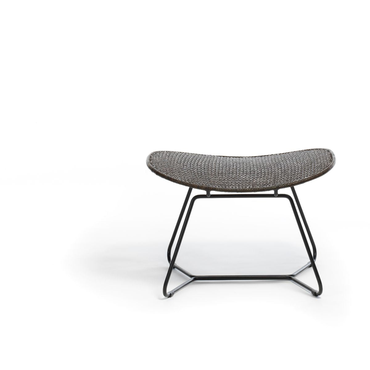 Feelgood designs Tornaux salon de jardin et repose-pieds cadre noir/rotin tressé extérieur