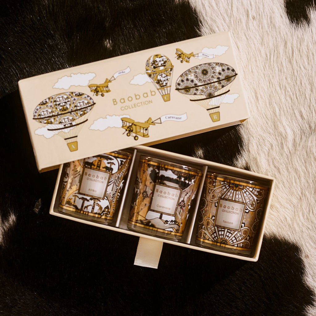 Baobab geurkaars - Trio Travel Kaarsen, ROSACE-CARAVANE-AFRIKA