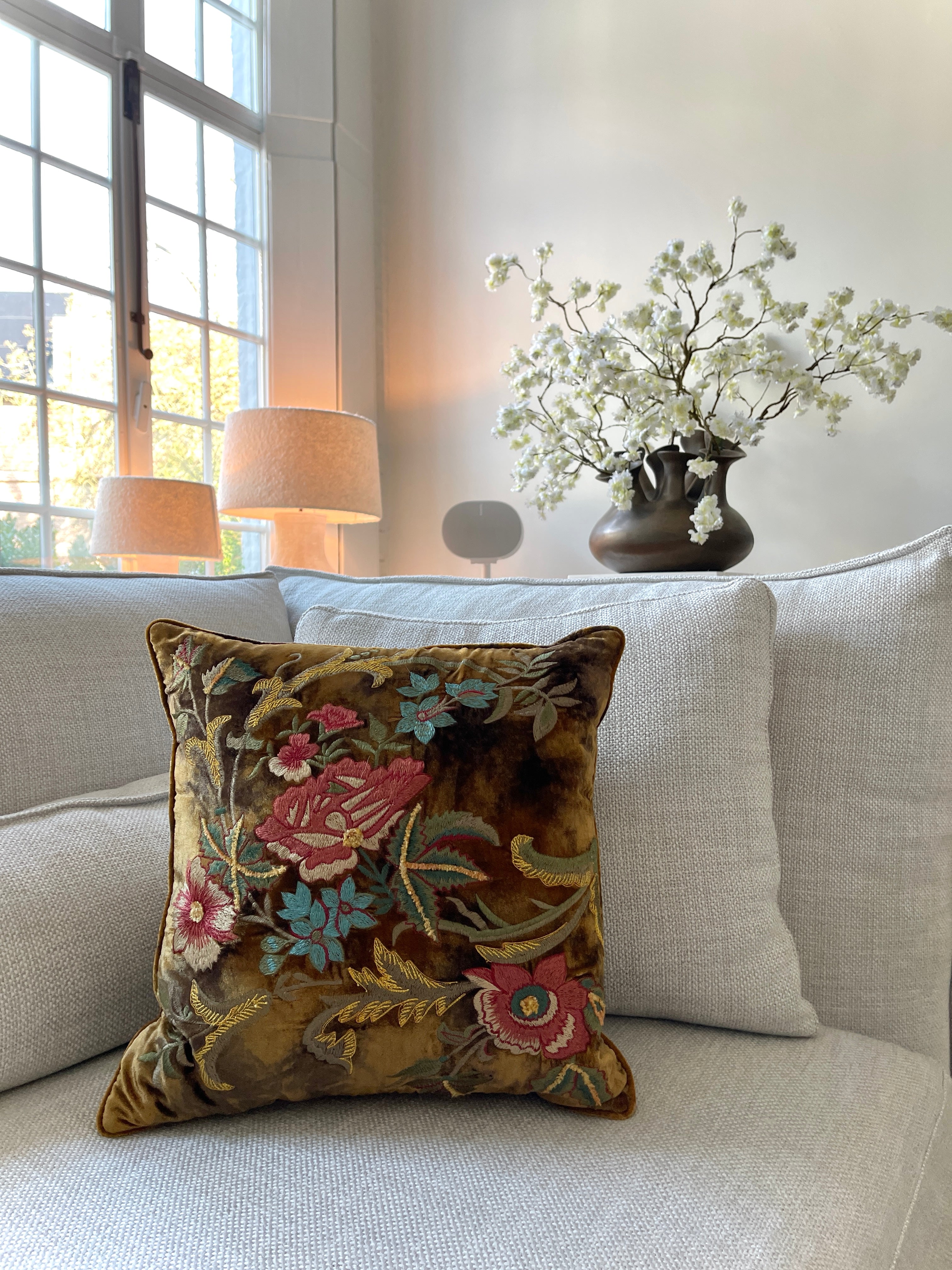 Coussin Anke Drechsel - Lola marron ombré