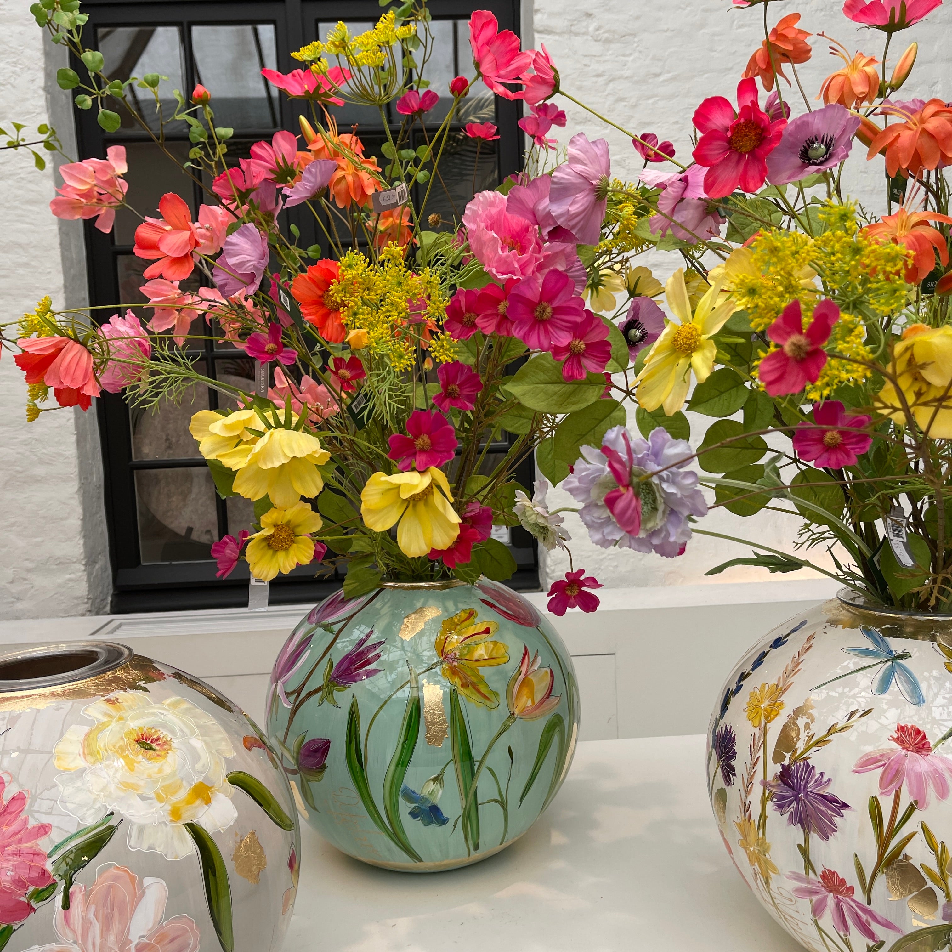 Doortje IJpelaar vase en verre peint à la main ÉDITION LIMITÉE "Pistache Spring" DE BORGHT EXCLUSIVE