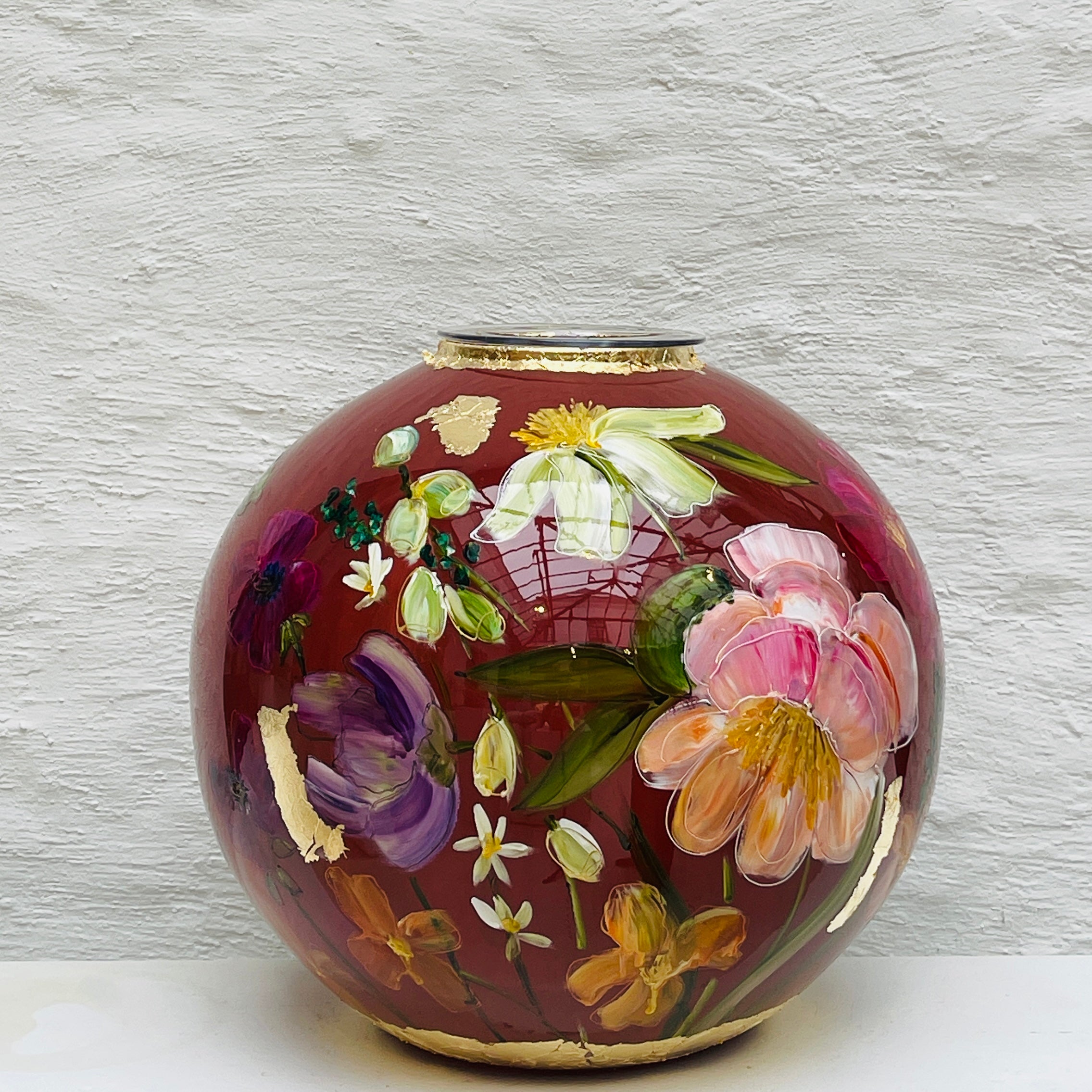 Doortje IJpelaar vase en verre peinte à la main ÉDITION LIMITÉE "Romantic Red" DE BORGHT EXCLUSIVE (copie) (copie)
