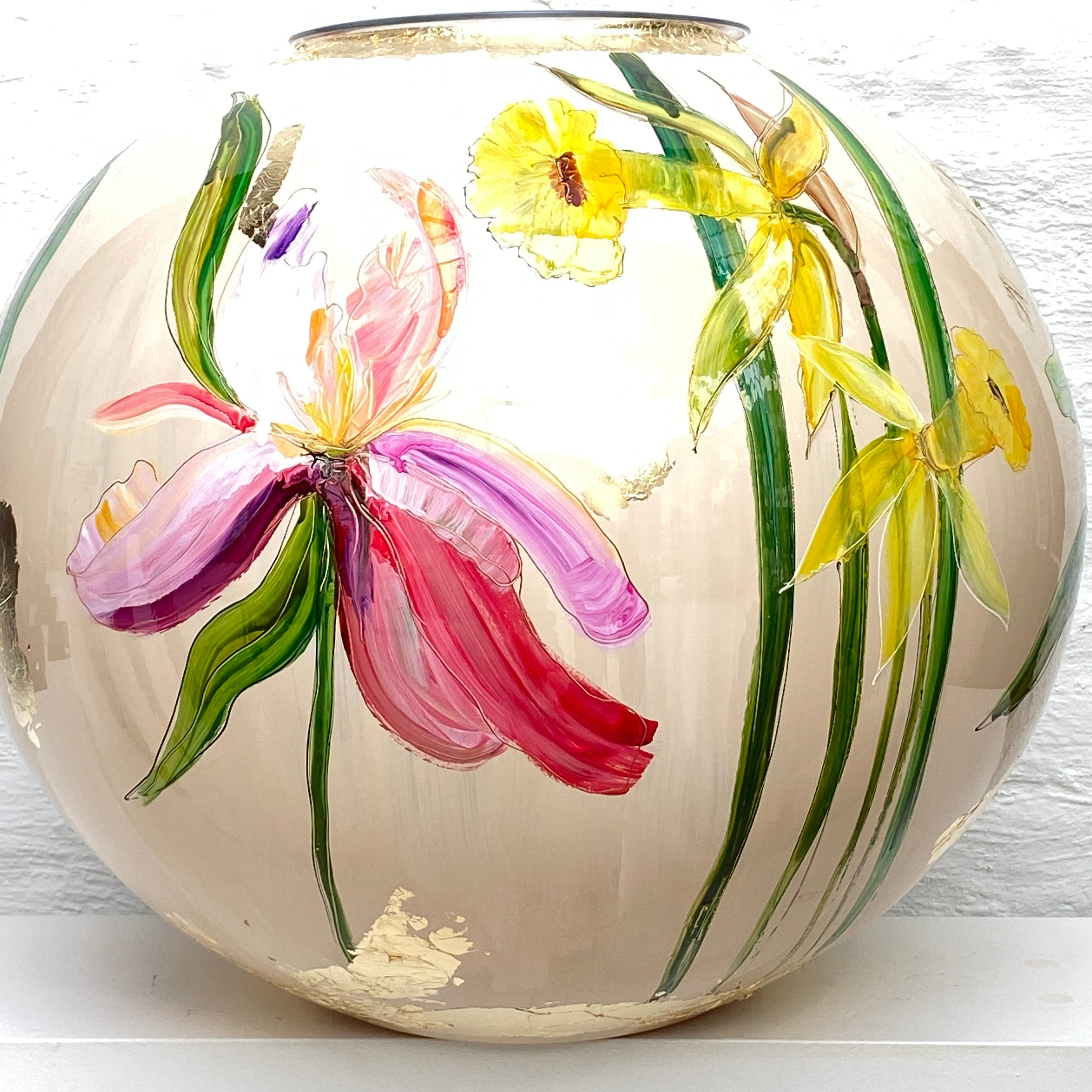 Doortje IJpelaar vase en verre XL peinte à la main Gelato