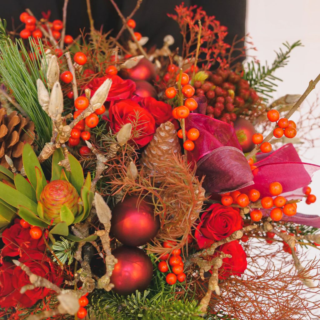 Feestelijke tafeldecoratie in Rood