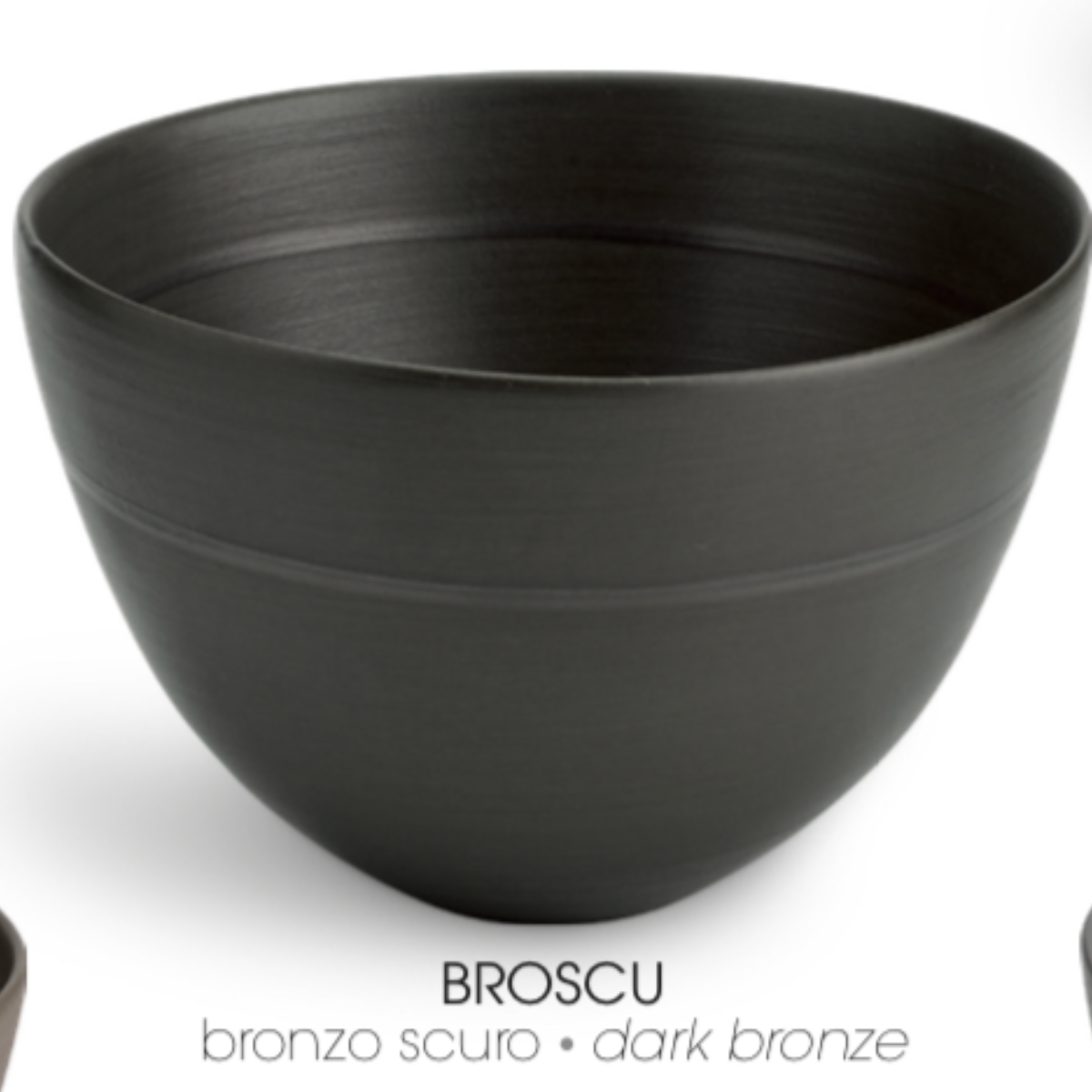 Rina Menardi vase en céramique Mono Bronze Foncé