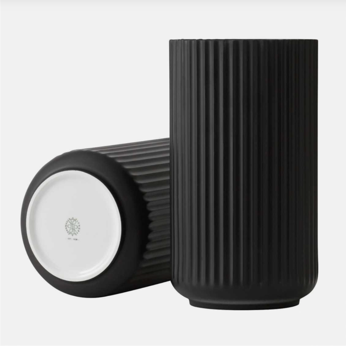 Vase Lyngby - porcelaine noire