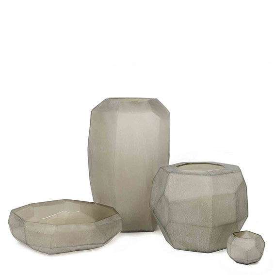 Vase GUAXS Cubistic Transparent/Or