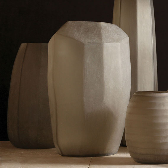 Vase GUAXS Cubistic Transparent/Or