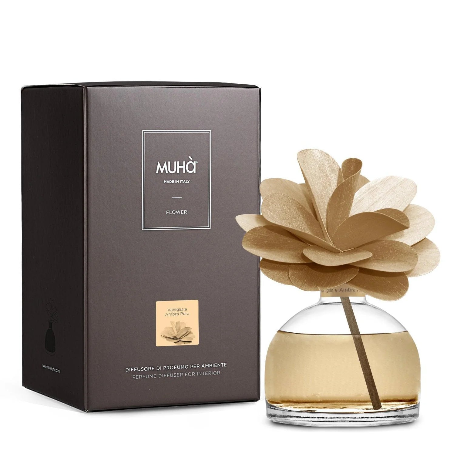 Muhà geurdiffuser FLOWER Vaniglia e Ambra Pura - 200ML