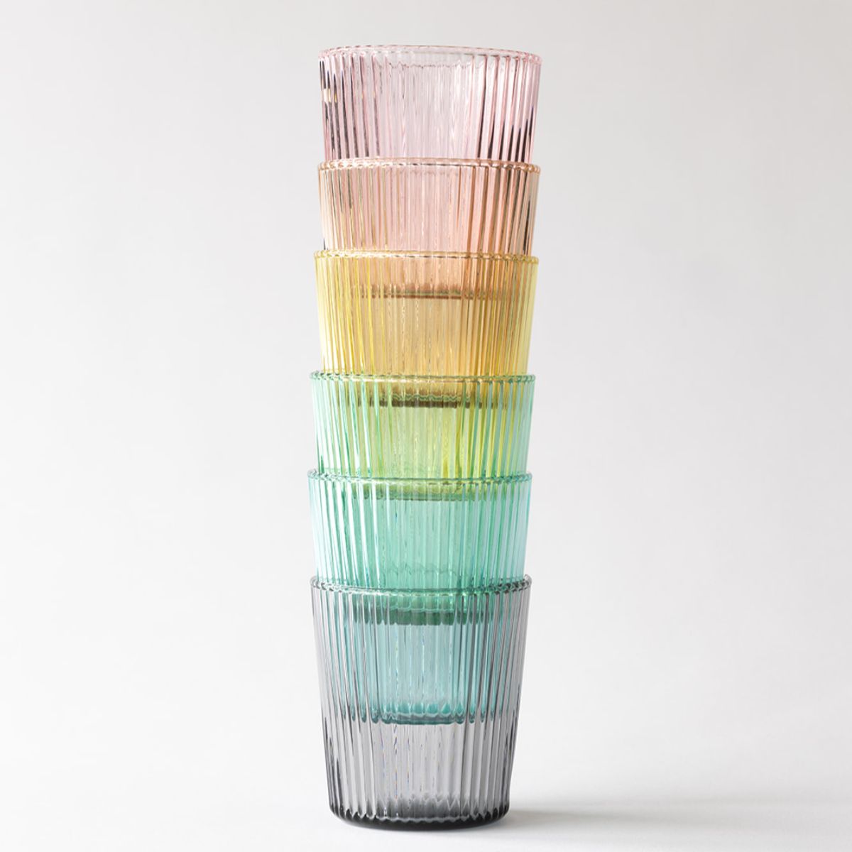 Verre à eau cannelé coloré Paveau - Broome