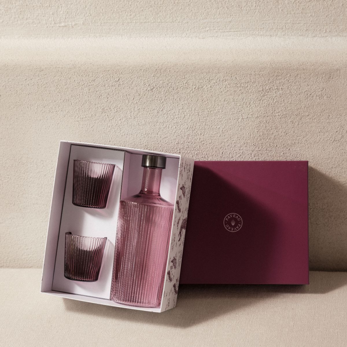 Paveau Geschenkset waterfles met 2 glazen - Broome