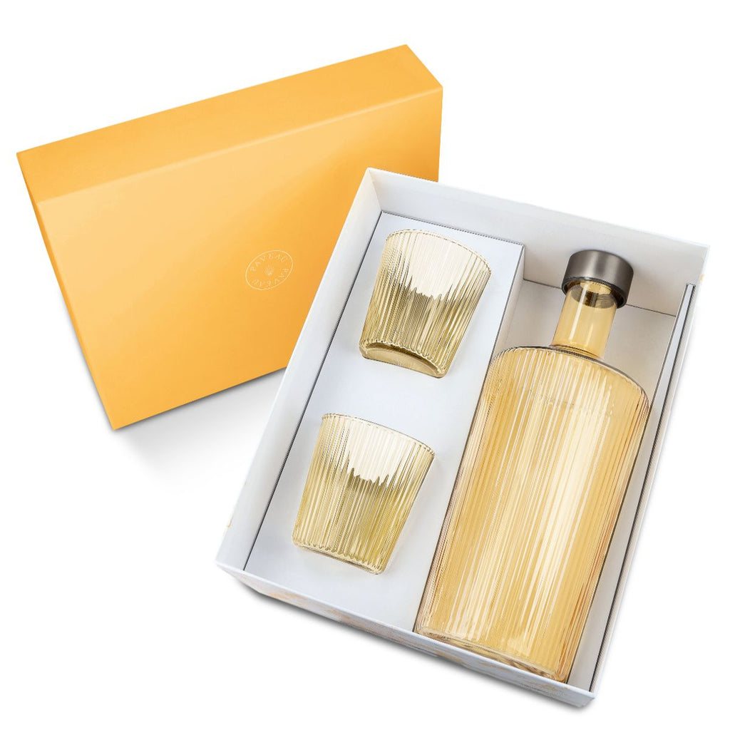 Paveau Geschenkset waterfles met 2 glazen - Cable
