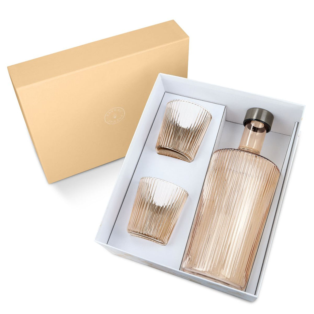 Paveau Geschenkset waterfles met 2 glazen - Bells