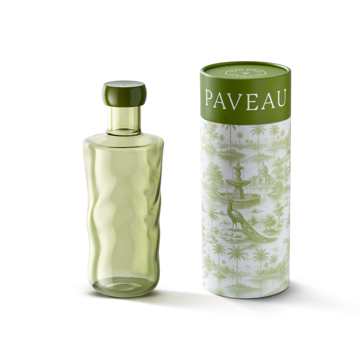 Paveau Kleurrijke Swirl waterfles Medium - Moss (Groen)