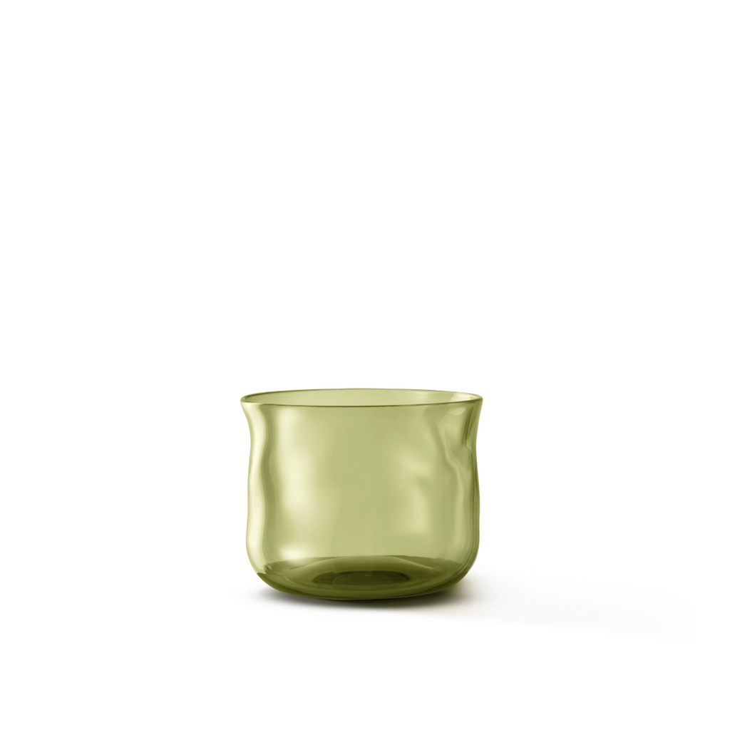 Paveau Kleurrijke Swirl waterglas Set van 2 - Moss (groen)