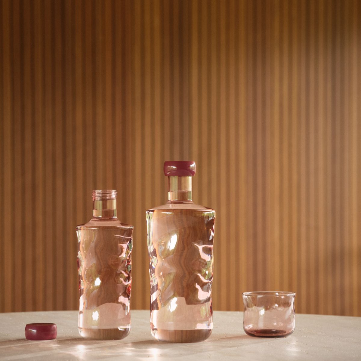 Bouteille d'eau colorée Paveau Swirl grande - Silt (Bordeaux)