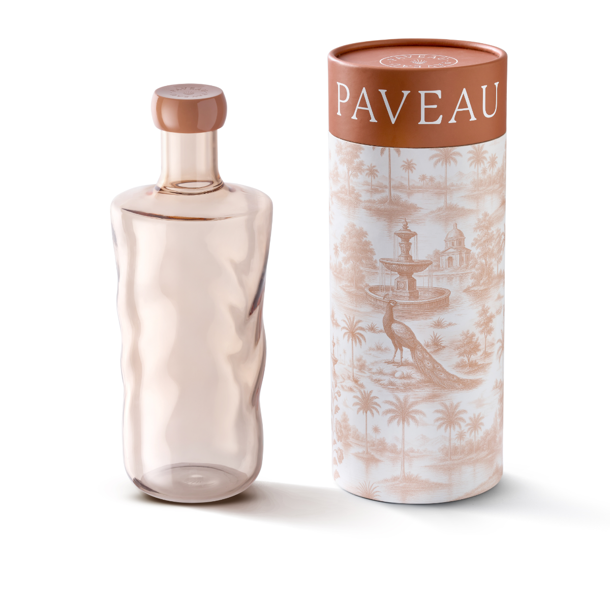 Paveau Kleurrijke Swirl waterfles large - Glow (Terracotta)
