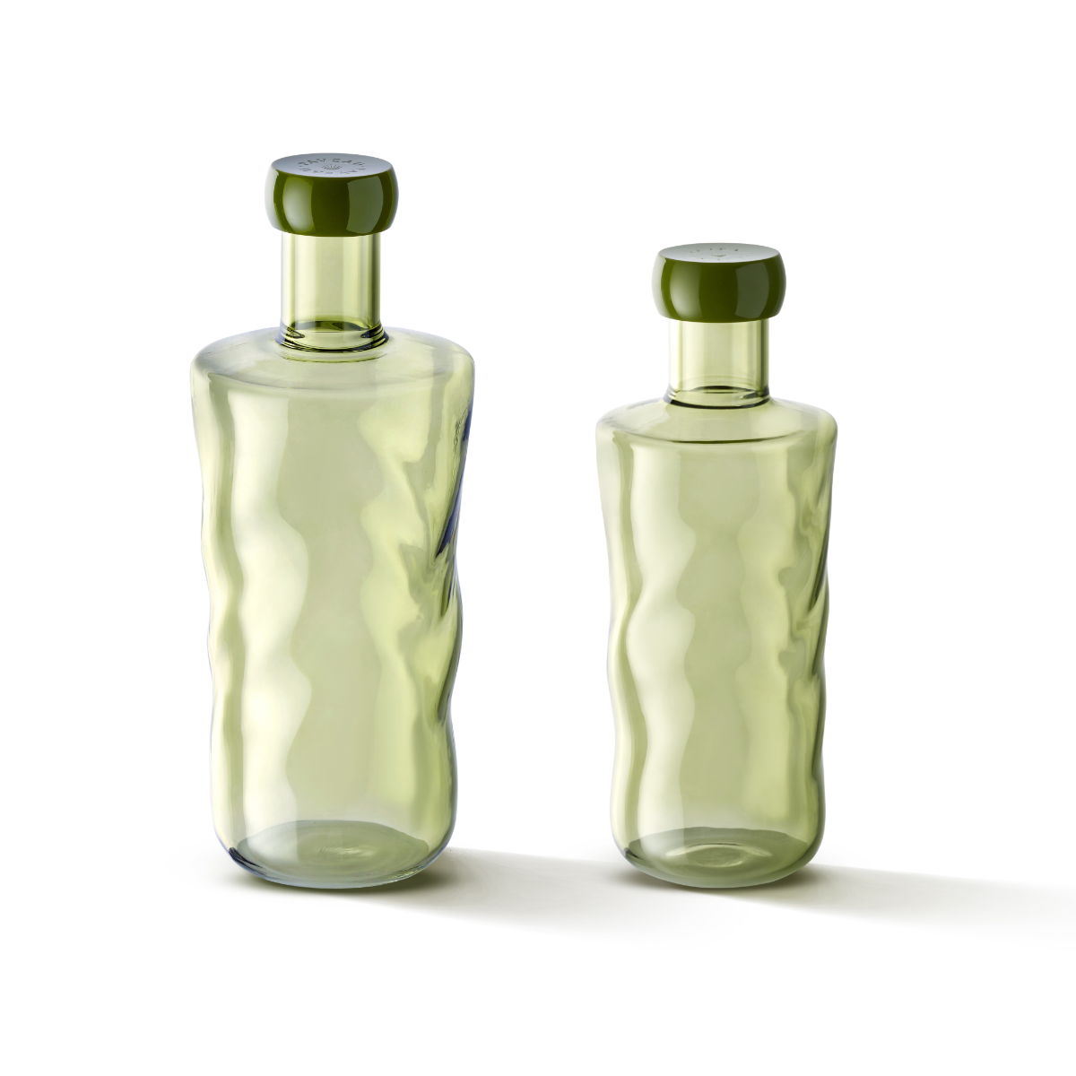Paveau Kleurrijke Swirl waterfles large - Moss (Groen)