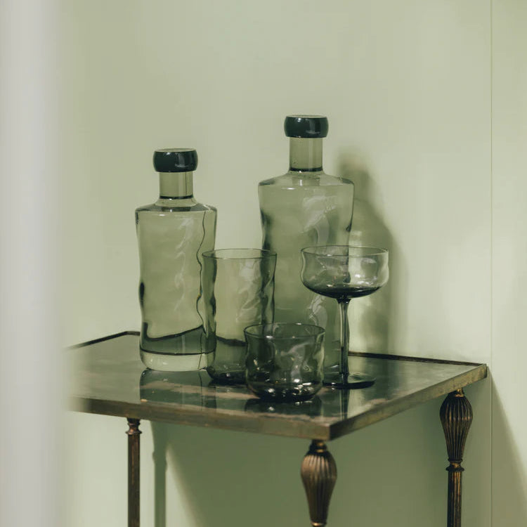 Paveau Verre à eau Swirl coloré Set de 2 - Brume