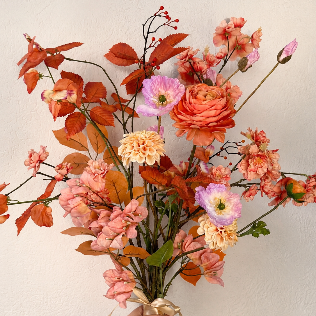 Bouquet de soie - brume violette