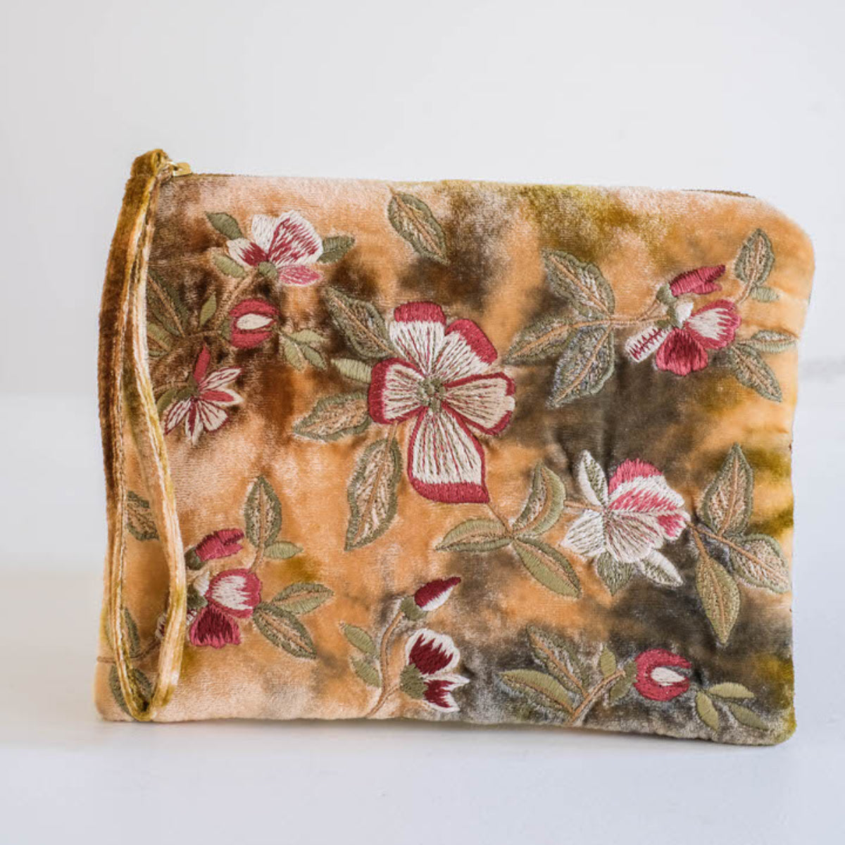 Anke Drechsel Pochette zippée brodée main