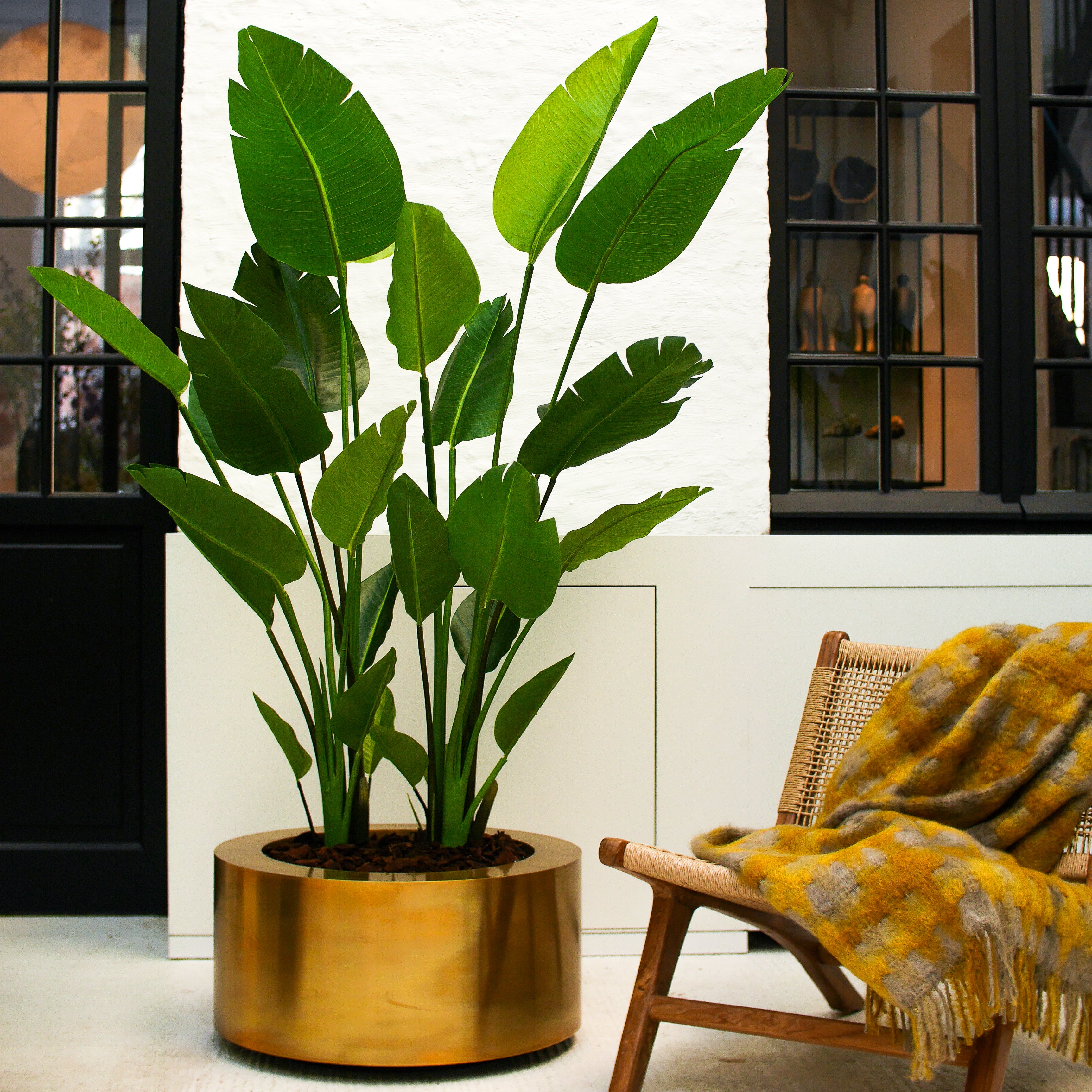 Brass Round Gold Planters