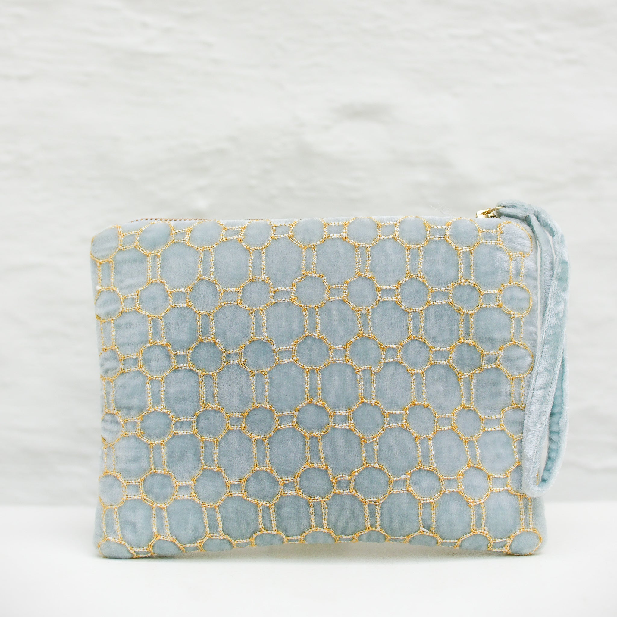 Anke Drechsel Pochette zippée brodée main
