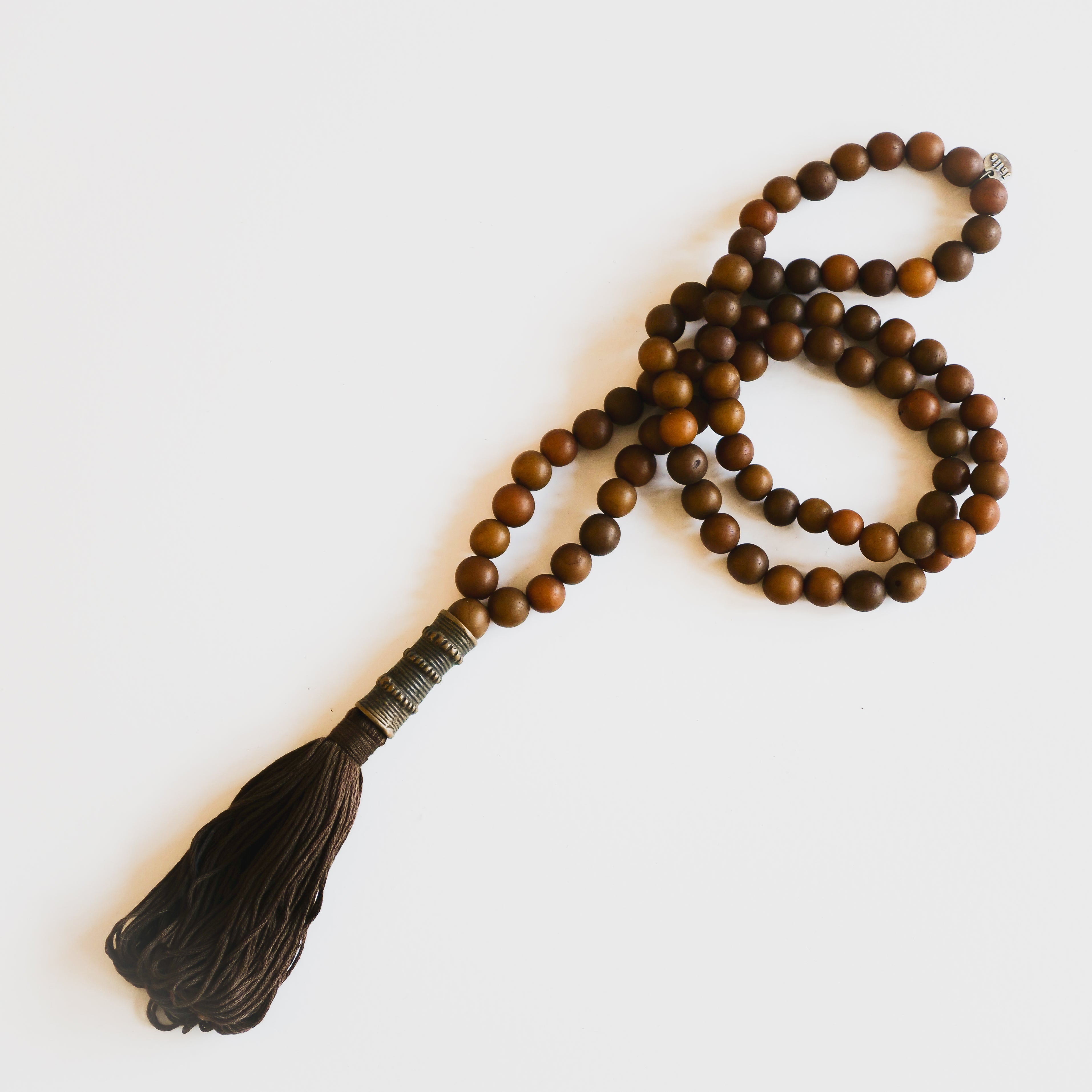 Studio Julia Atlas - African Amber & Silk Tassel - Necklace