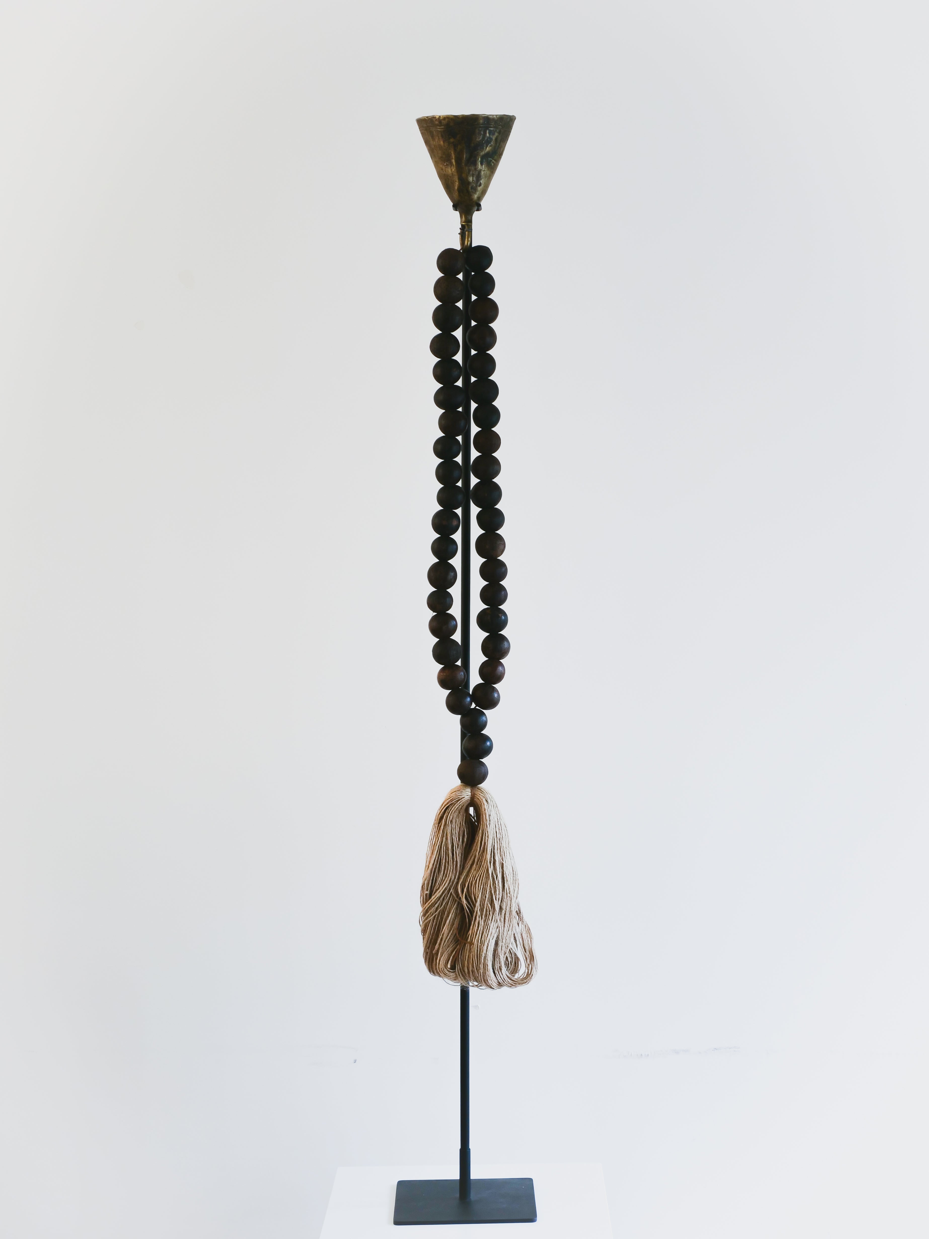 Studio Julia Atlas - Smoked Zimbabwe, Bronze Church Bell & Paper Tassel