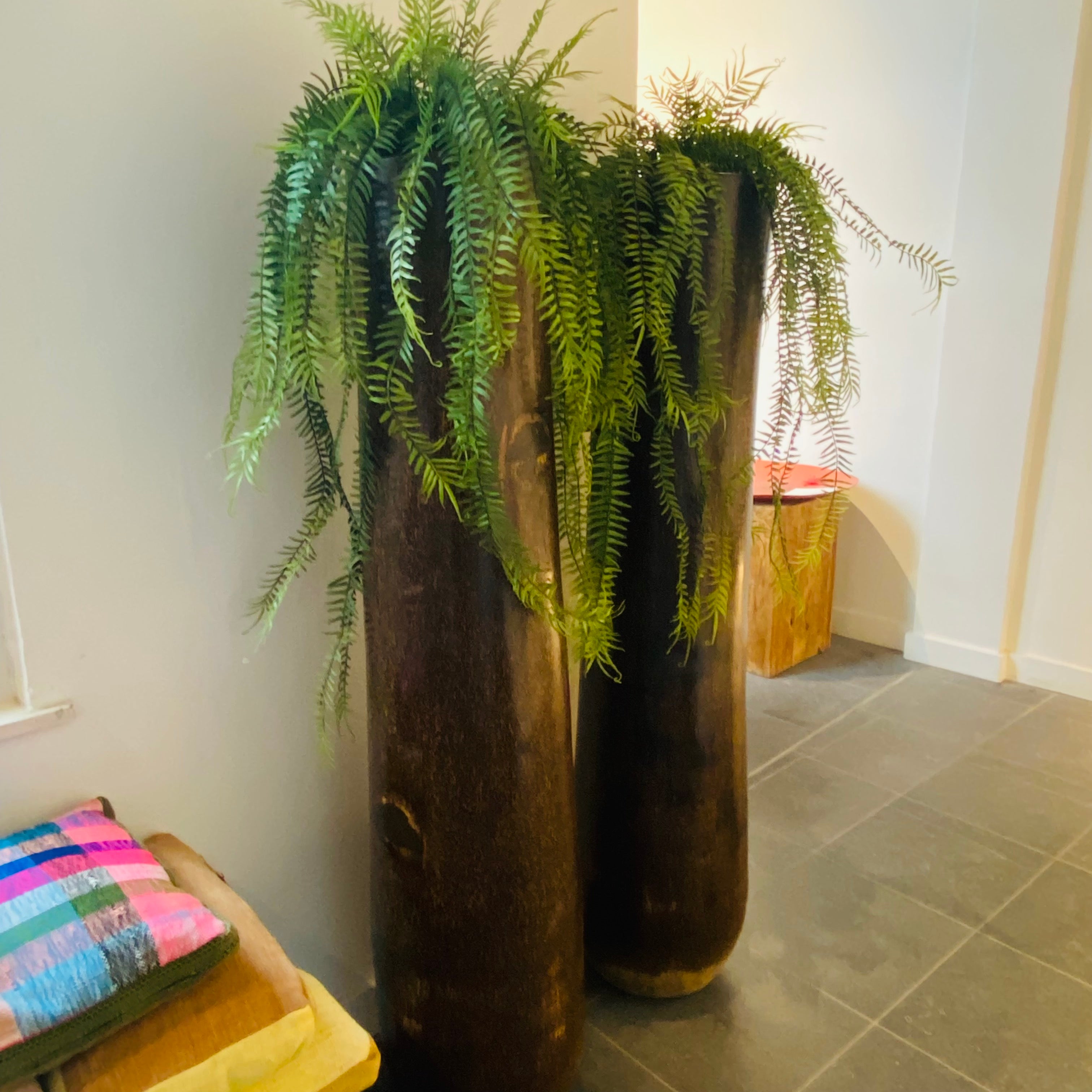 Magazijn Breit Palmboompot hoog bruin